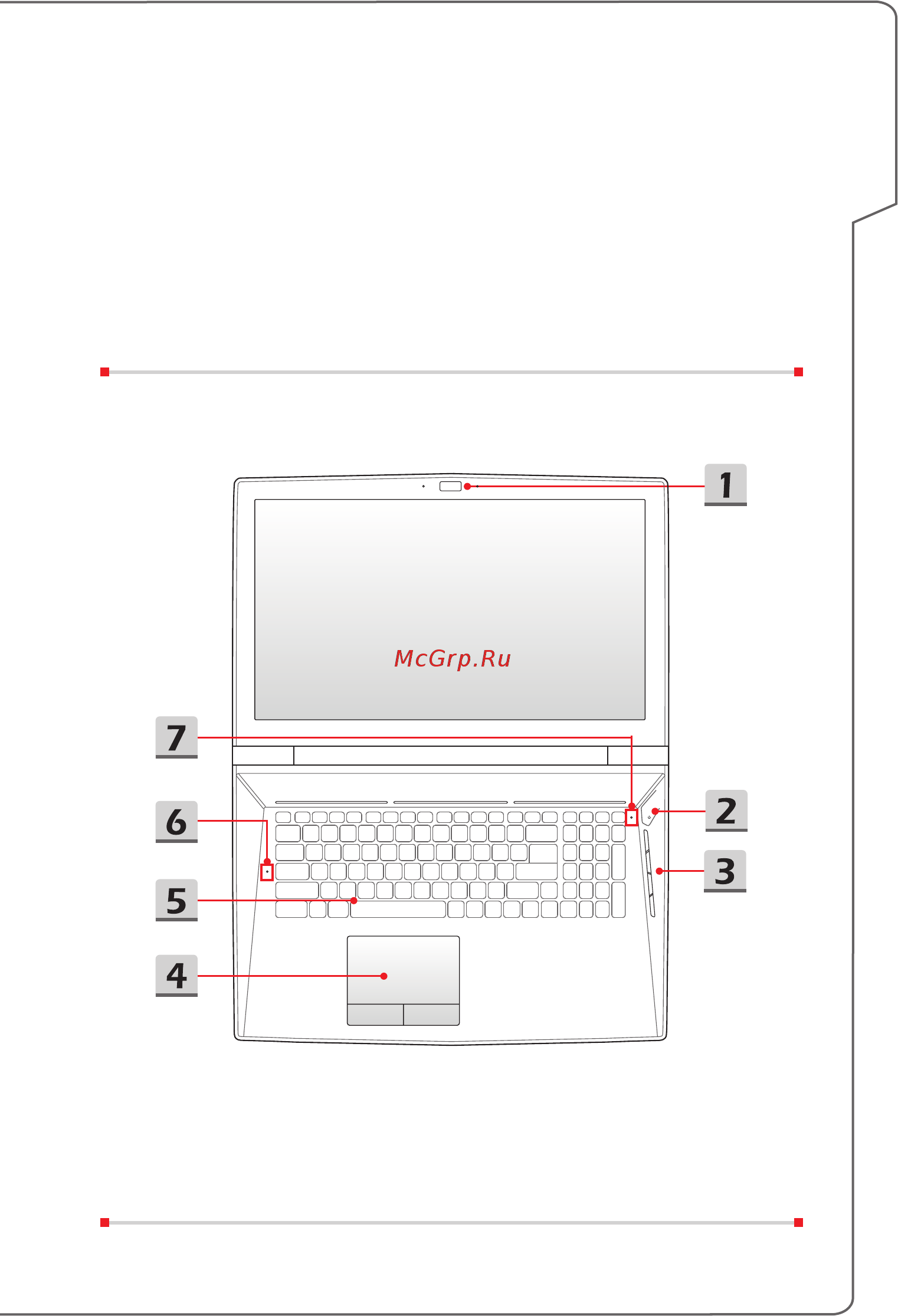 MSI GT73VR 6RE-044RU [13/63] Вид сверху в открытом состоянии