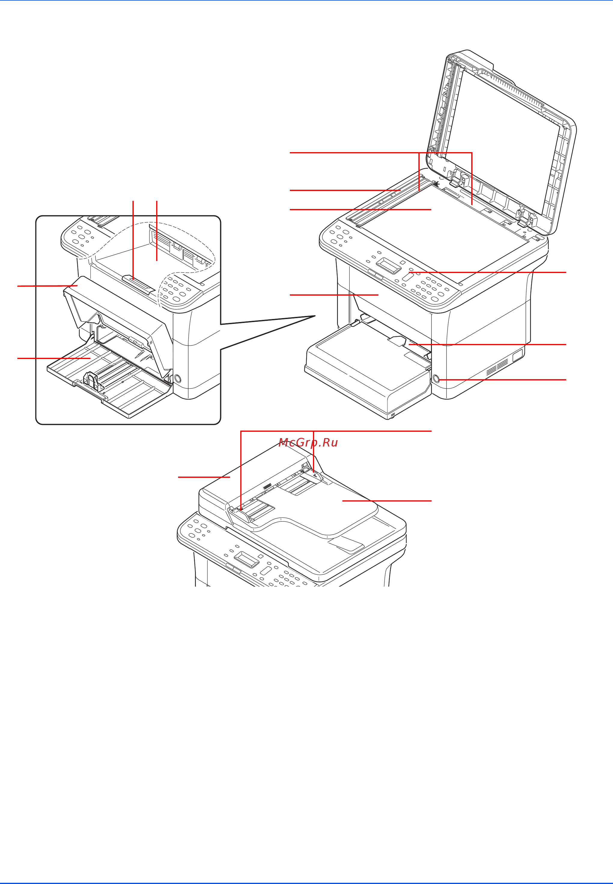 Kyocera ECOSYS FS-1025MFP [18/219] Компоненты передней части аппарата