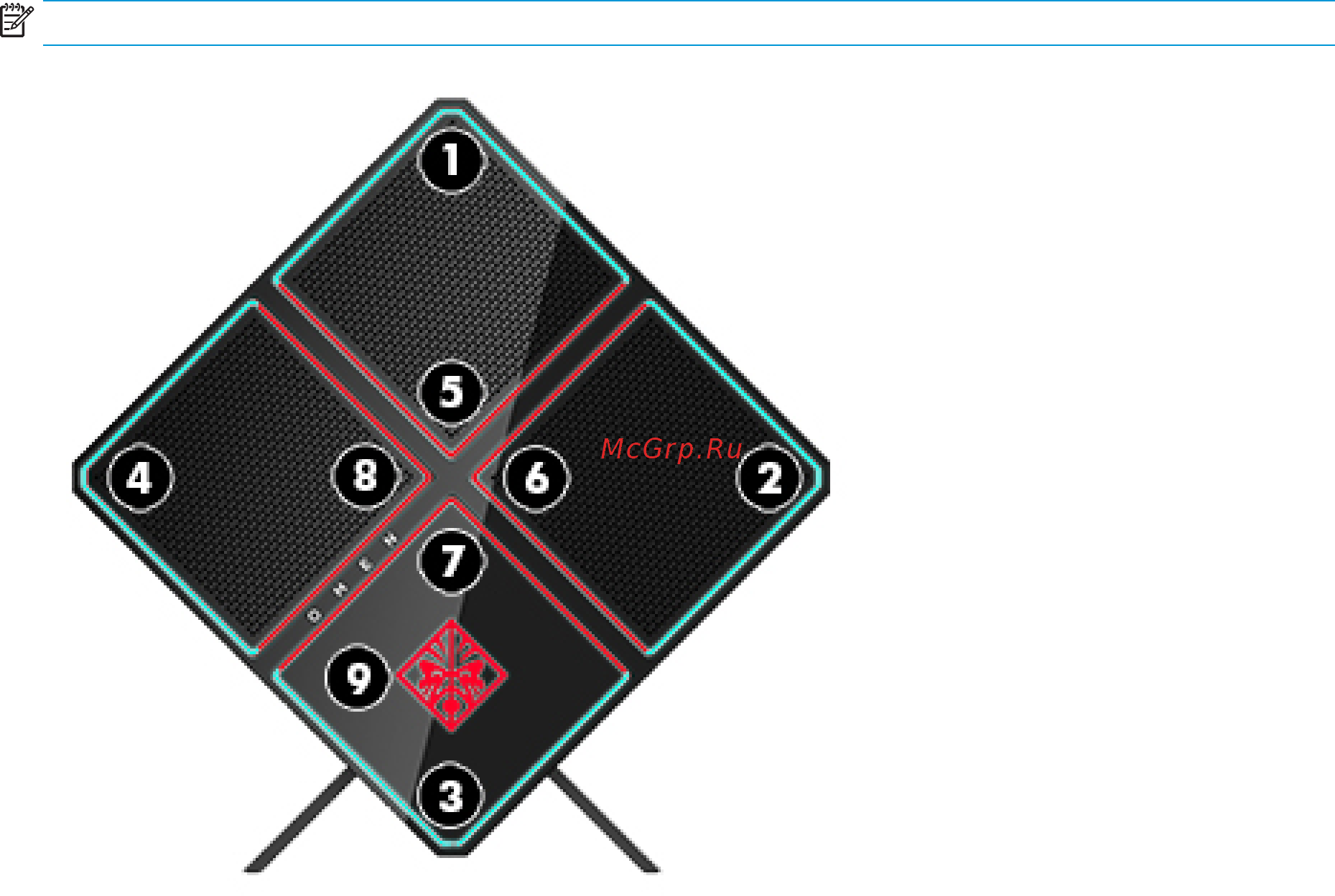 HP OMEN X 900-072ur Z0K05EA [9/46] Цветовая зона