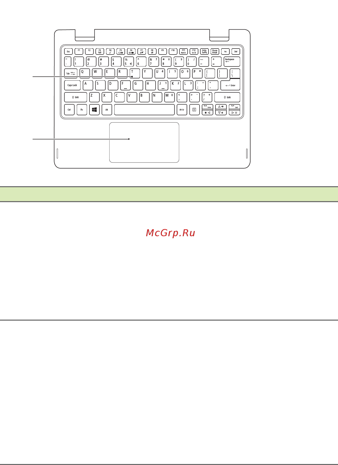 Acer Aspire R11 R3-131T-C3F6 NX.G0ZER.008 [10/98] Вид клавиатуры