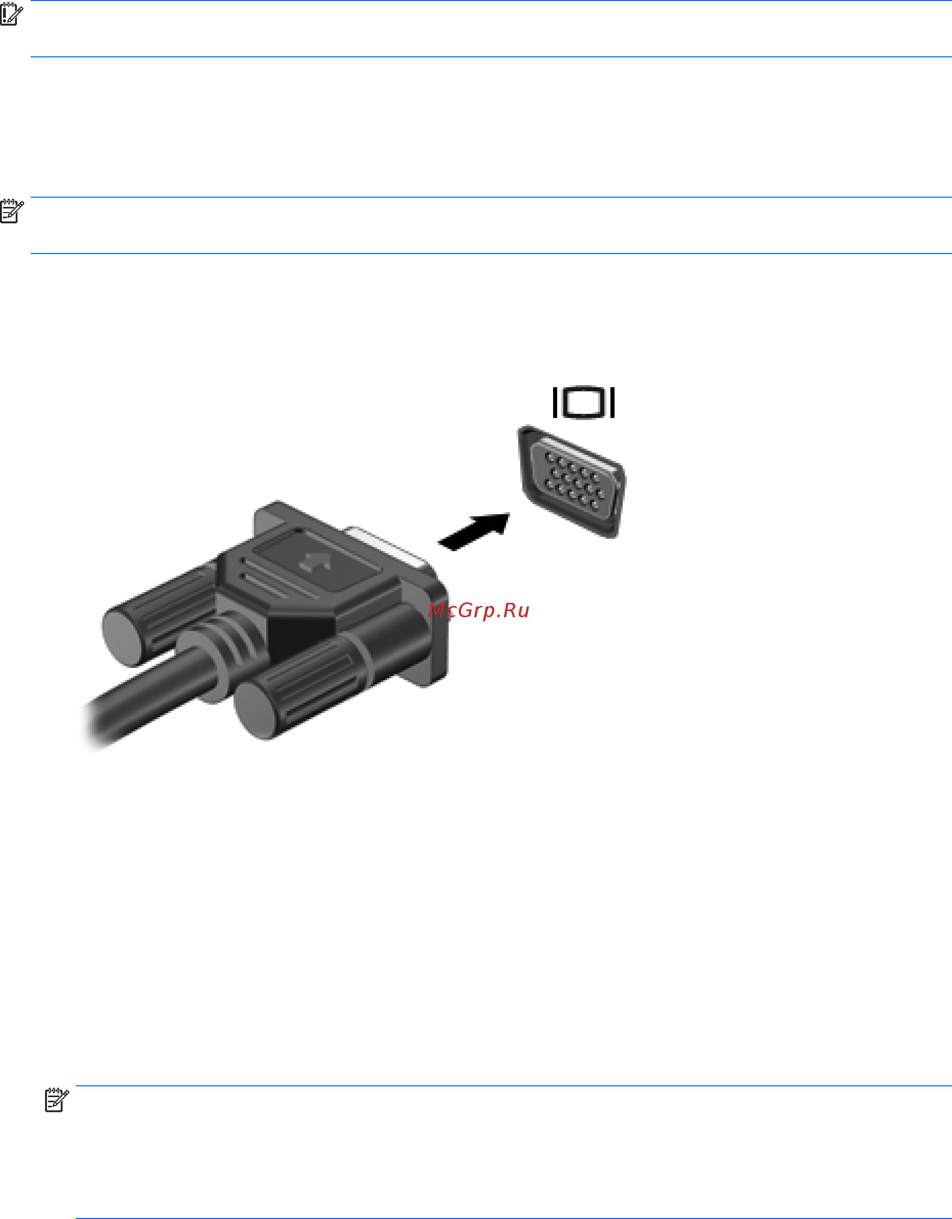 HP 15-ba508ur (Y6F20EA) [34/79] Подключение видеоустройств с помощью кабеля vga только на некоторых моделях