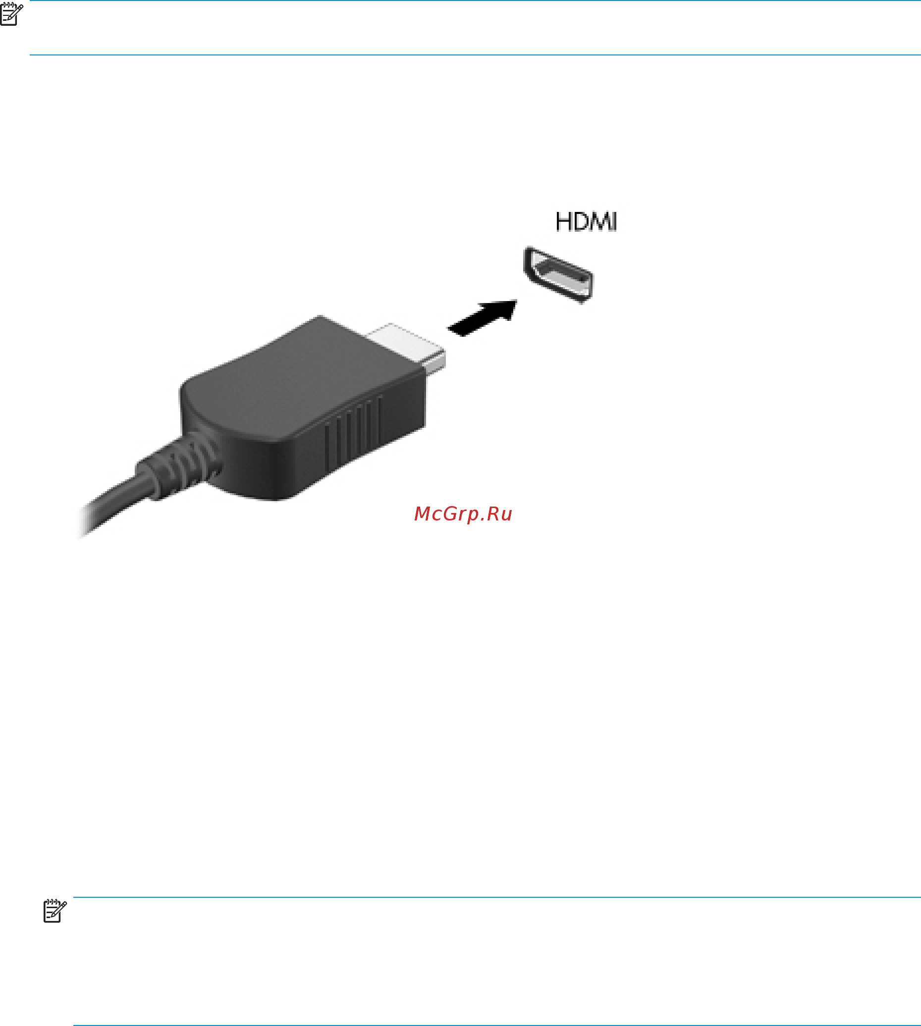 HP Pavilion x360 13-u110ur (Y7Y70EA) [30/69] Подключение видеоустройств с помощью кабеля hdmi только на некоторых моделях