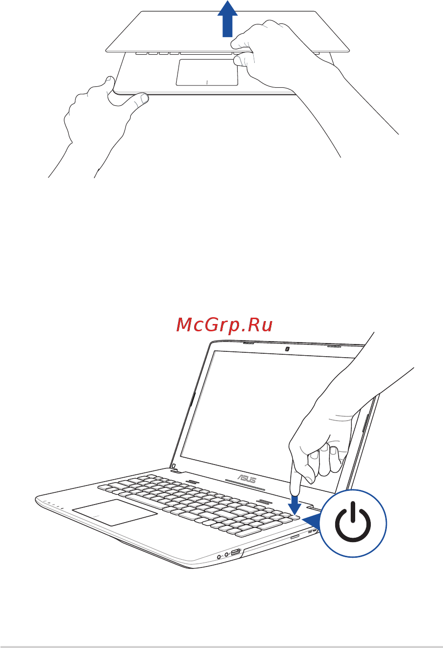 Asus GL552VX-XO104T [30/126] Откройте крышку
