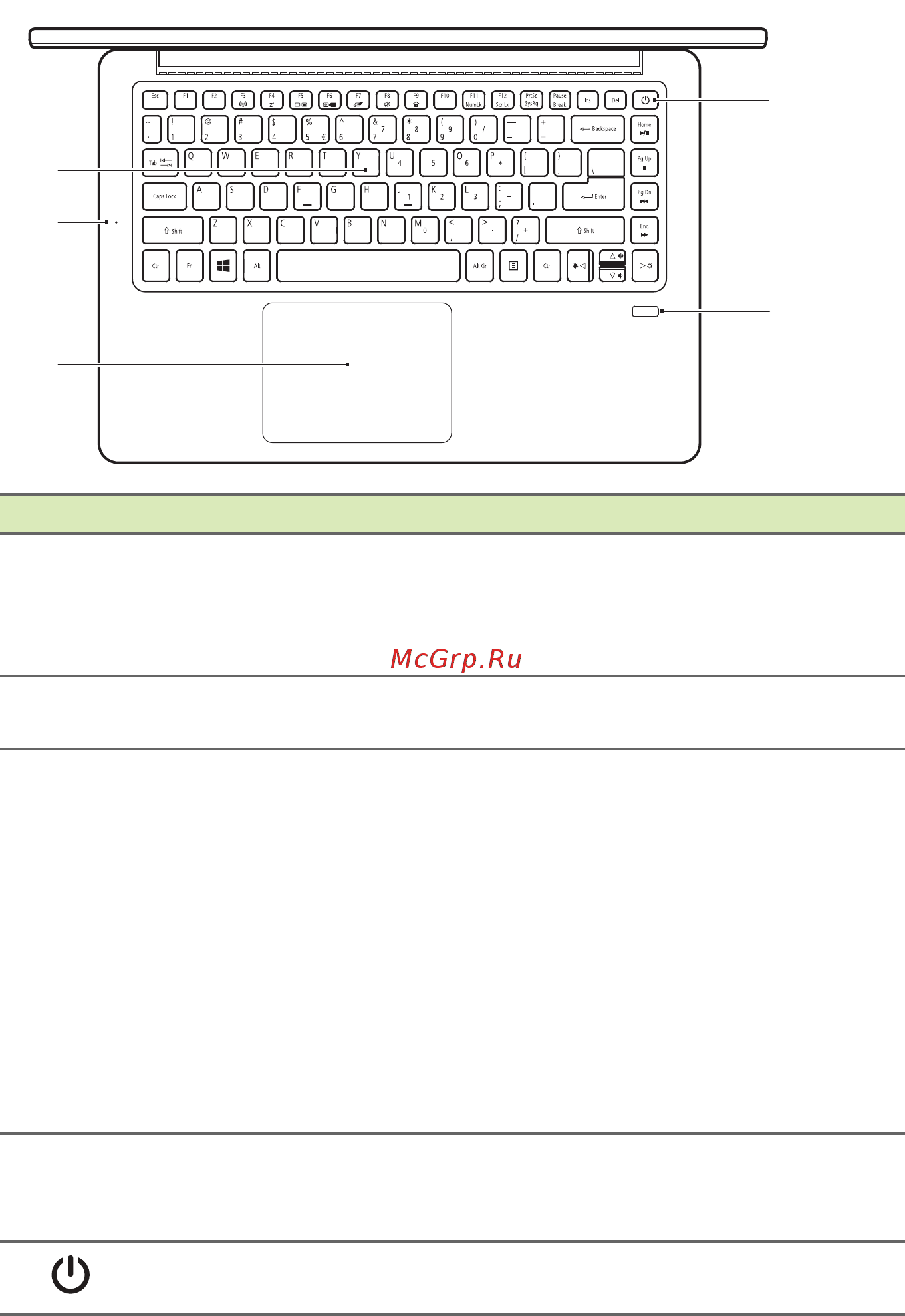 Acer Swift 3 SF314-51-5571 NX.GKKER.008 [11/88] Вид клавиатуры