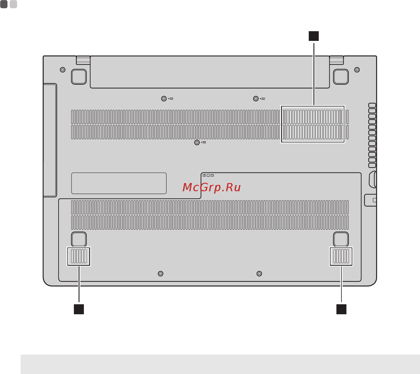Lenovo 300-15 (80M300FHRK) [18/44] Вид снизу