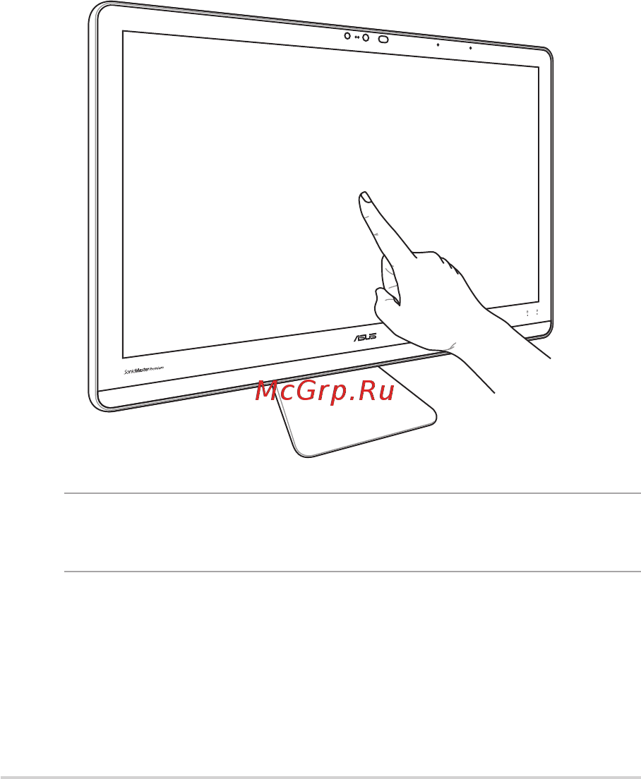 Asus Zen AiO Pro Z220ICGK-GC051X [23/64] Использование сенсорного экрана на некоторых моделях