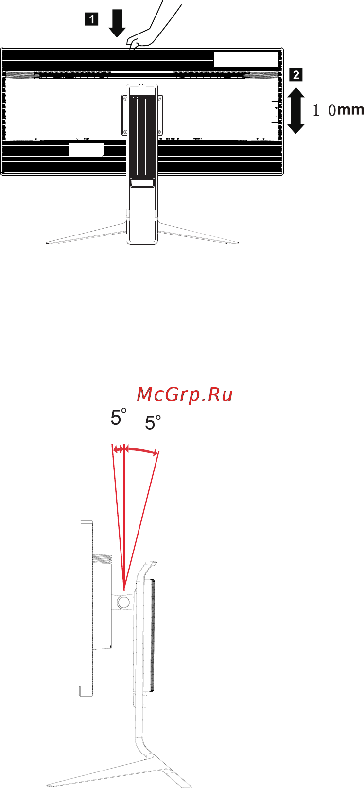 Acer BX340Cbmjdphzx [14/26] Регулировка положения экрана