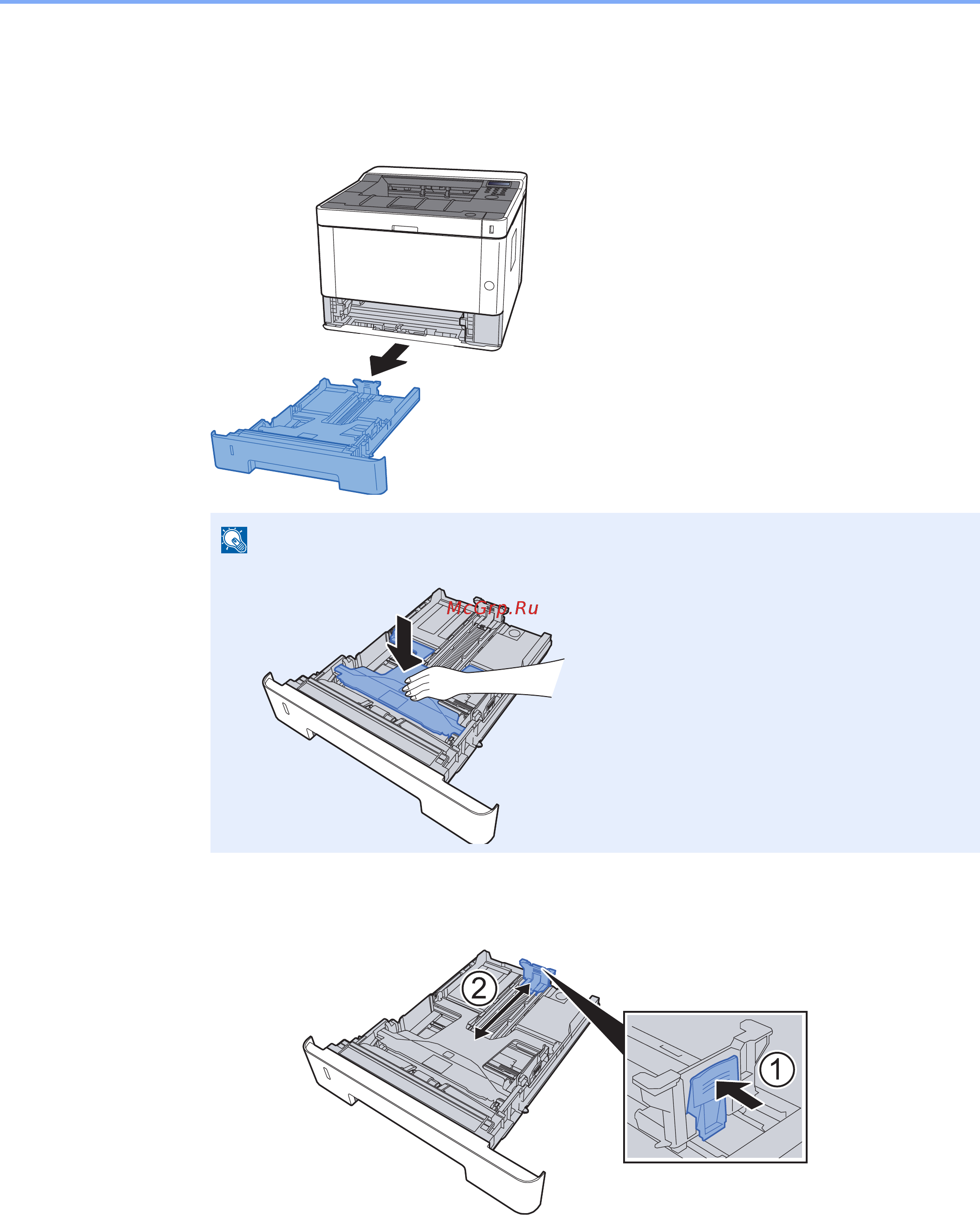 Kyocera ECOSYS P2040dw 1102RY3NL0 [86/243] Загрузка в кассеты