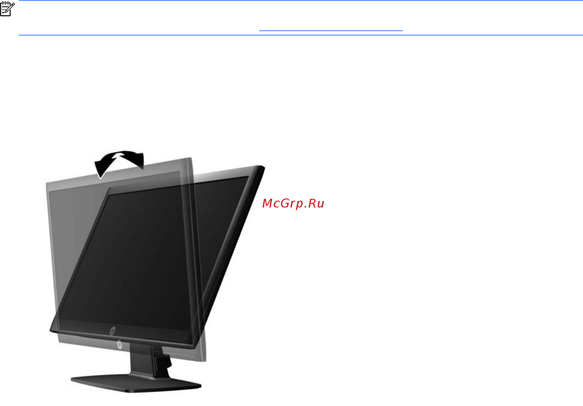 HP ProDisplay P222va K7X30AA [18/36] Настройка положения монитора