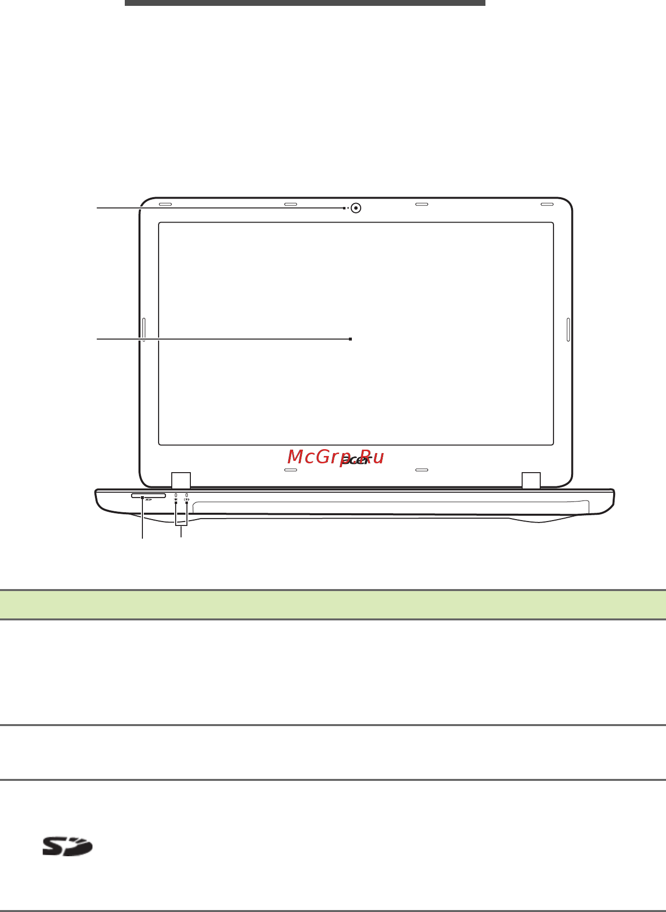 Acer Aspire F5-573G-56DD NX.GDAER.004 [10/92] Знакомство с вашим ноутбуком acer