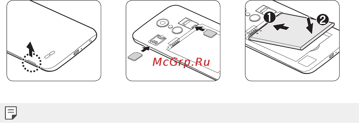 LG K10 2017 Black (M250) [4/14] Установка sim карты и аккумулятора