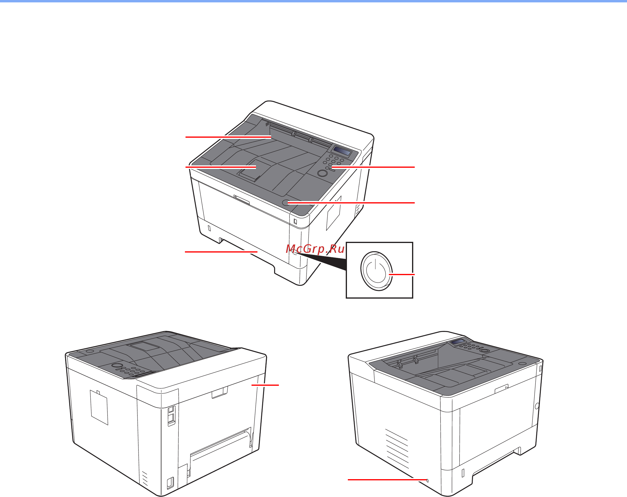 Kyocera Ecosys P2040dn [32/243] Наименования компонентов внешняя сторона аппарата