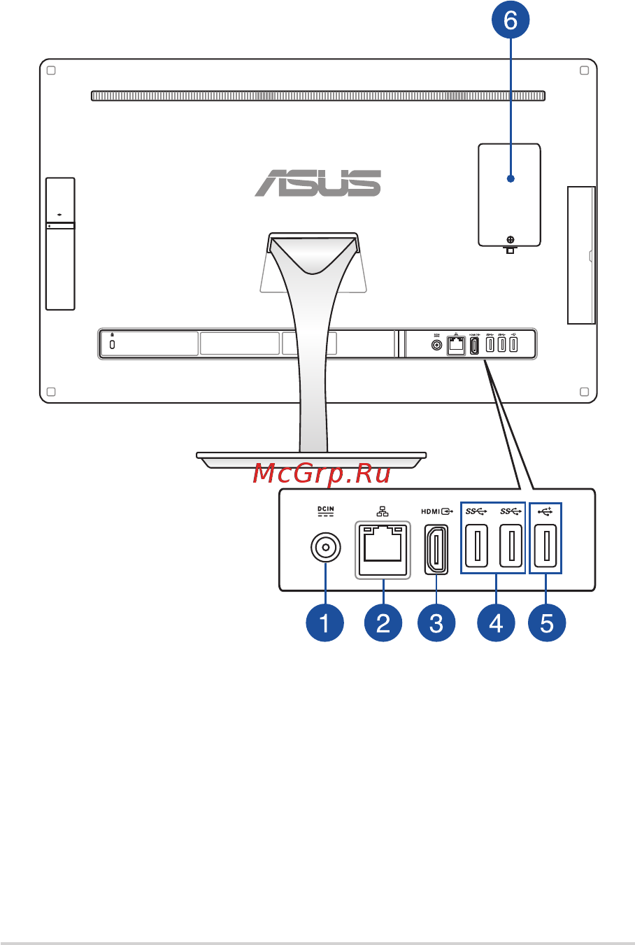 Asus Vivo AiO V220IBGK-BC021X [15/66] Вид сзади