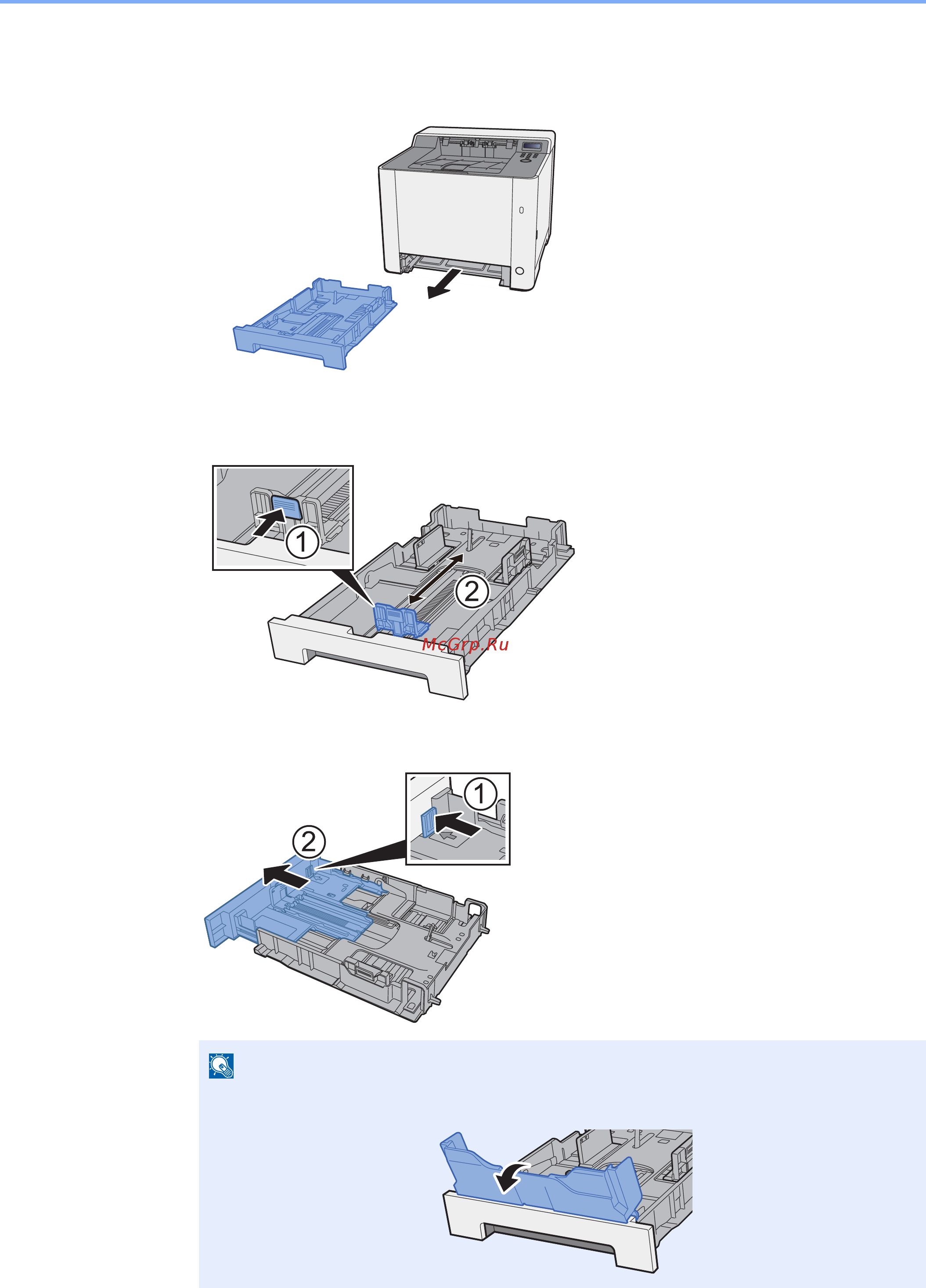 Kyocera Ecosys P5021cdw [85/233] Загрузка в кассету 1
