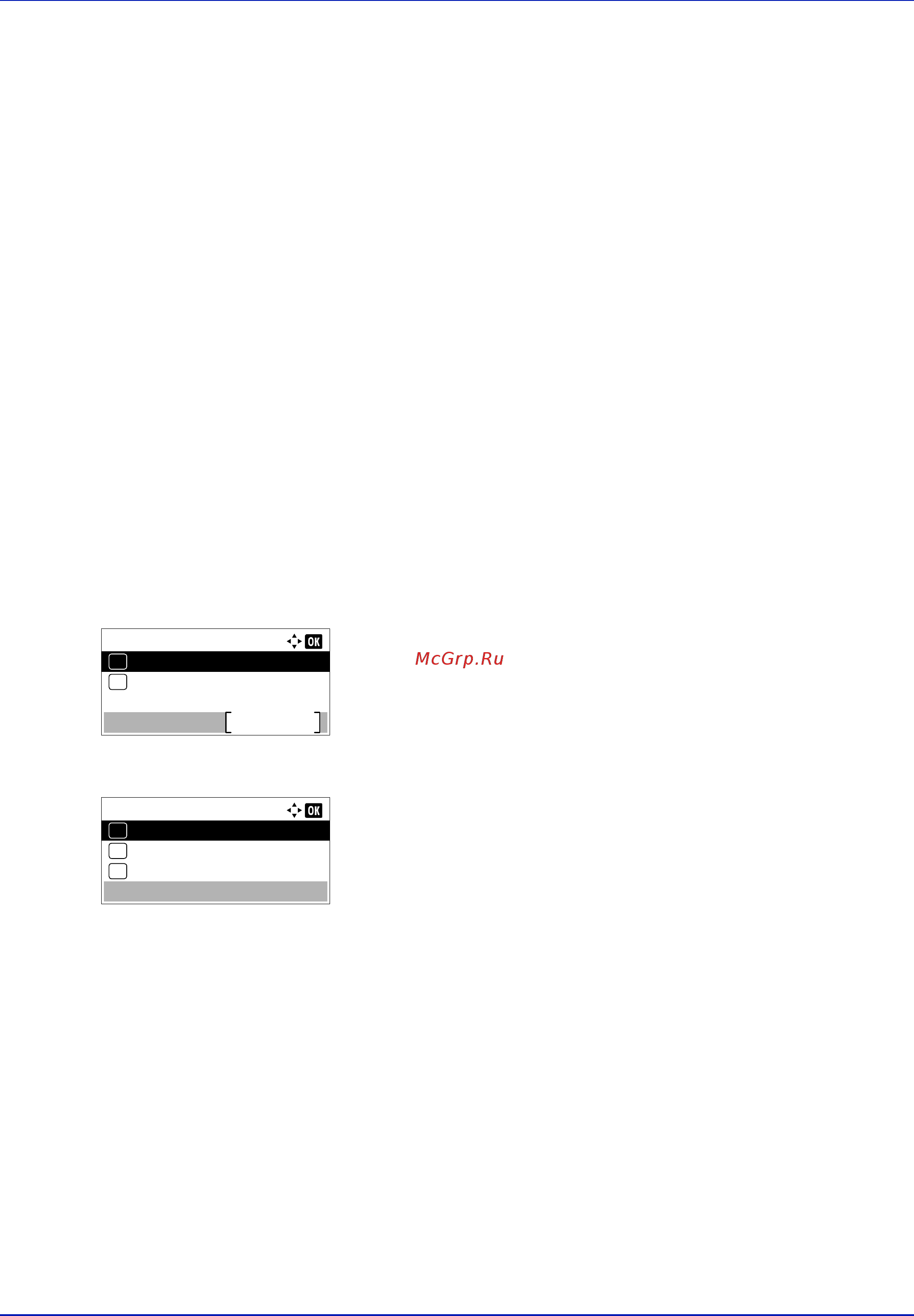 Kyocera P3055dn ECOSYS [127/382] Тип носителя настройка типа бумаги для дополнительного податчика бумаги большой емкости