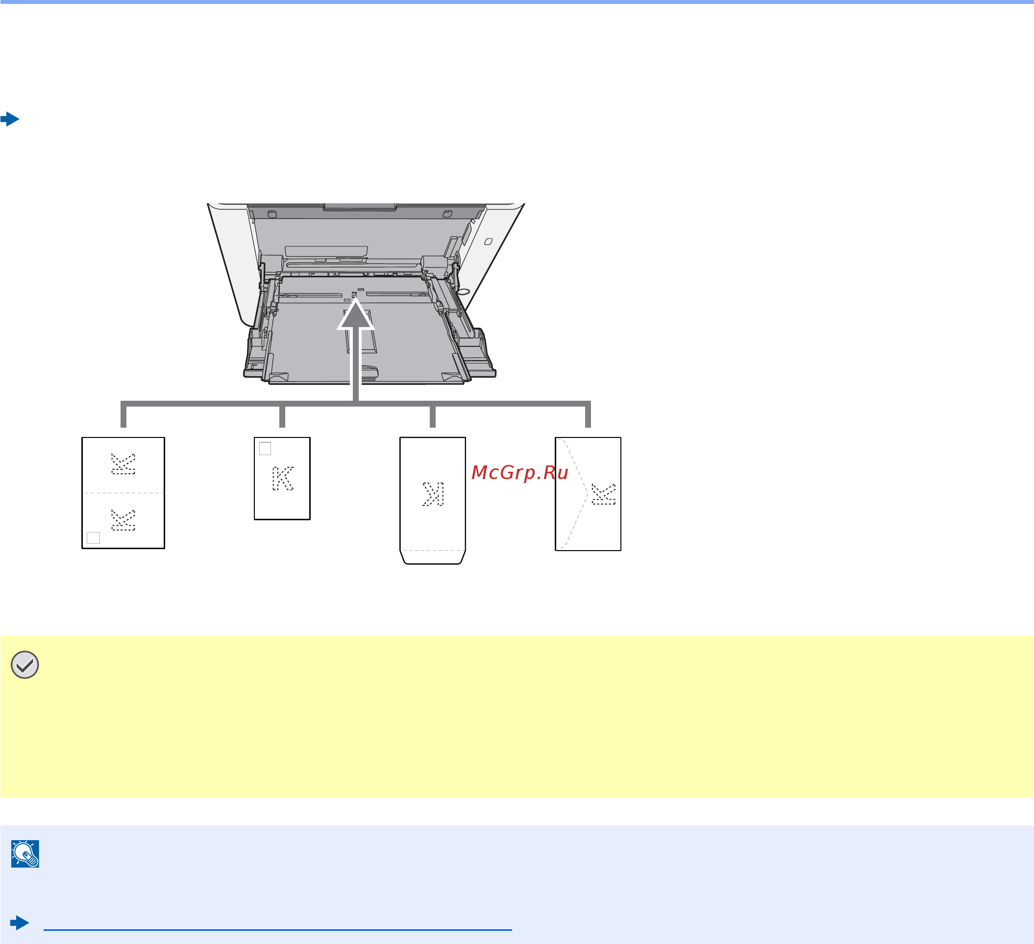 Kyocera Ecosys M5526cdw [173/440] Загрузка конвертов или карточек в универсальный лоток