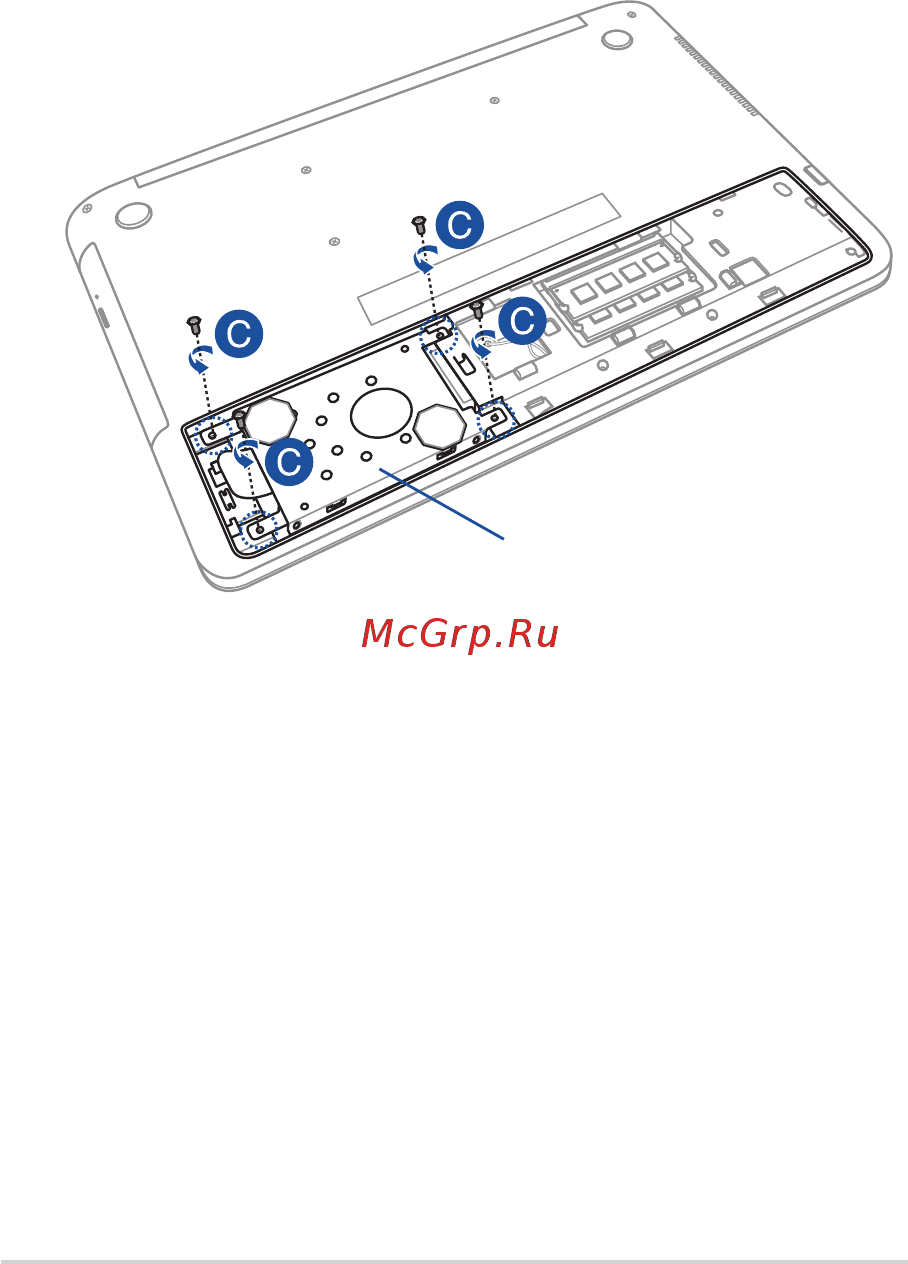Asus N552VW-FY252T [86/128] C открутите винты крепящие корзину с жестким диском в отсеке