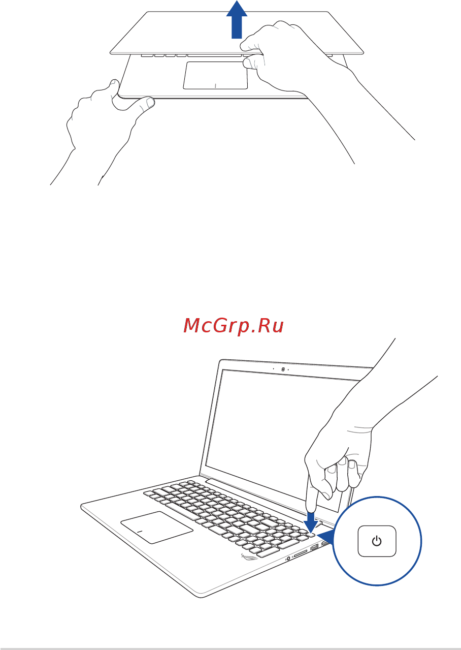 Asus G501VW-FY139T [24/116] Откройте крышку
