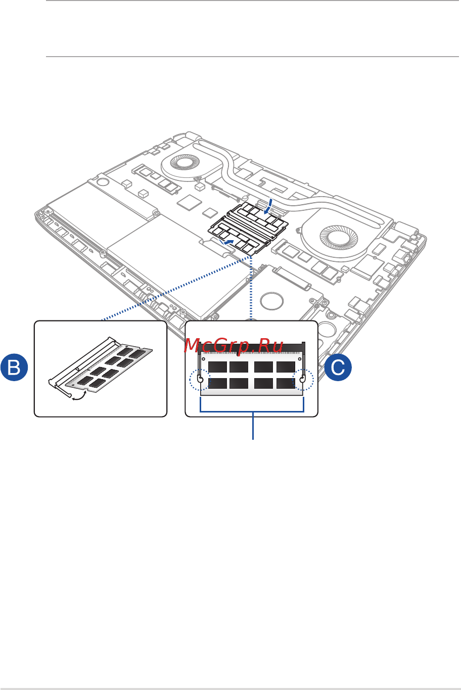 Asus GL702VM-GC035T [83/122] A снимите крышку отсека
