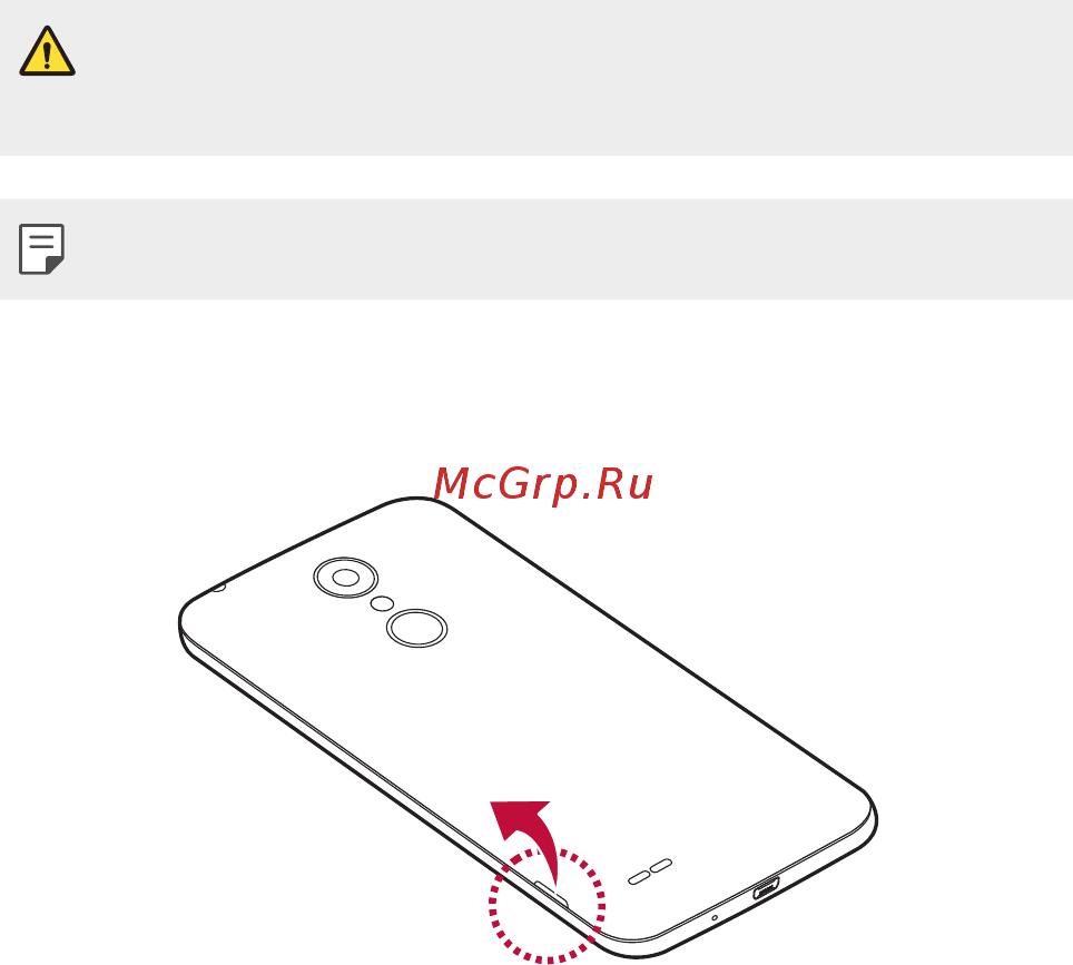 LG K8 2017 Black Blue (X240) [21/87] Установка sim карты и аккумулятора