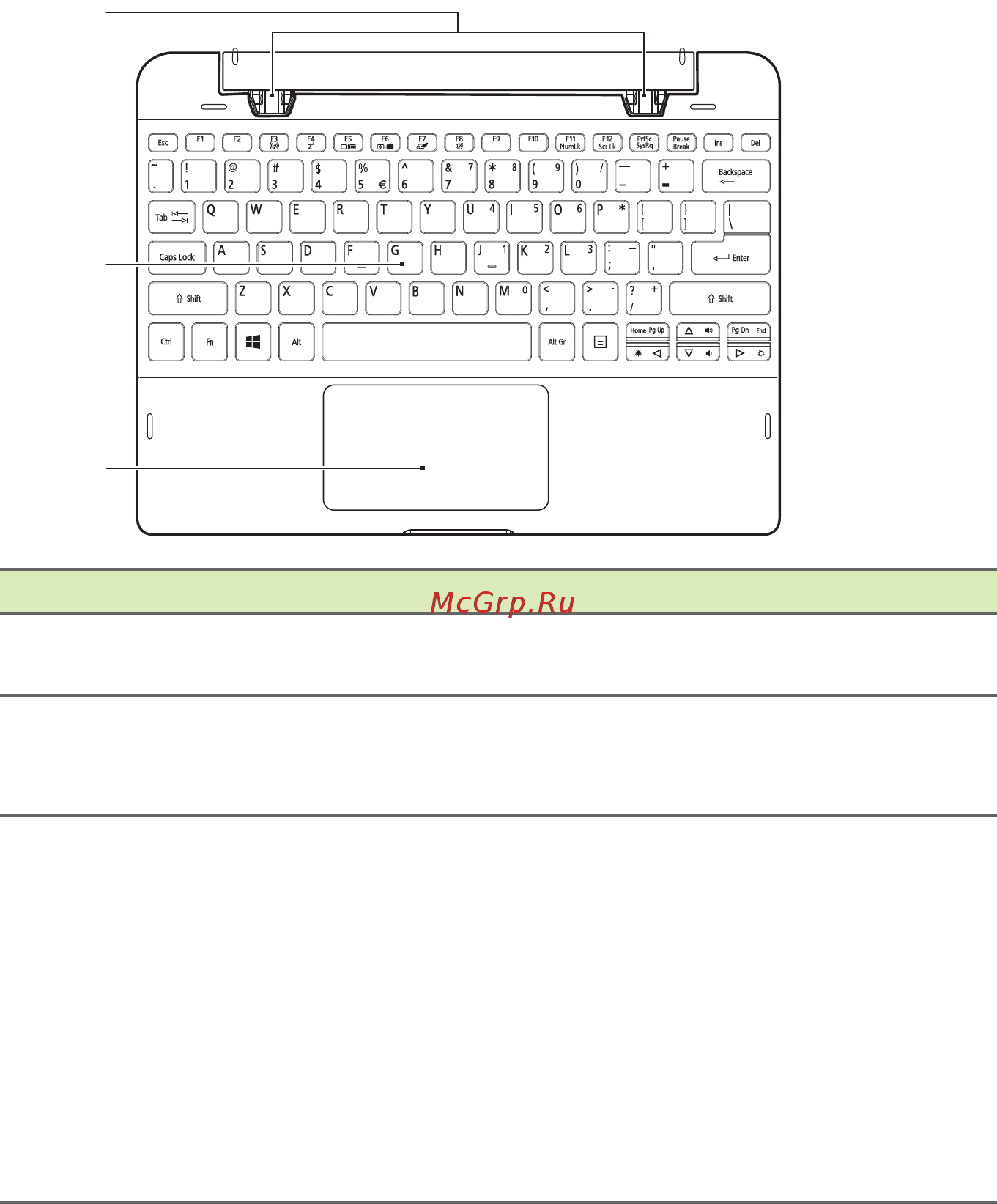 Acer Switch One 10 SW1-011-17TW NT.LCTER.001 [14/85] Клавиатура вид спереди