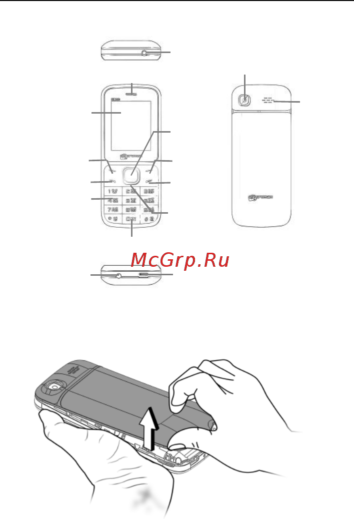 Micromax X1800 Black [4/21] Выключите телефон снимите заднюю панель и извлеките