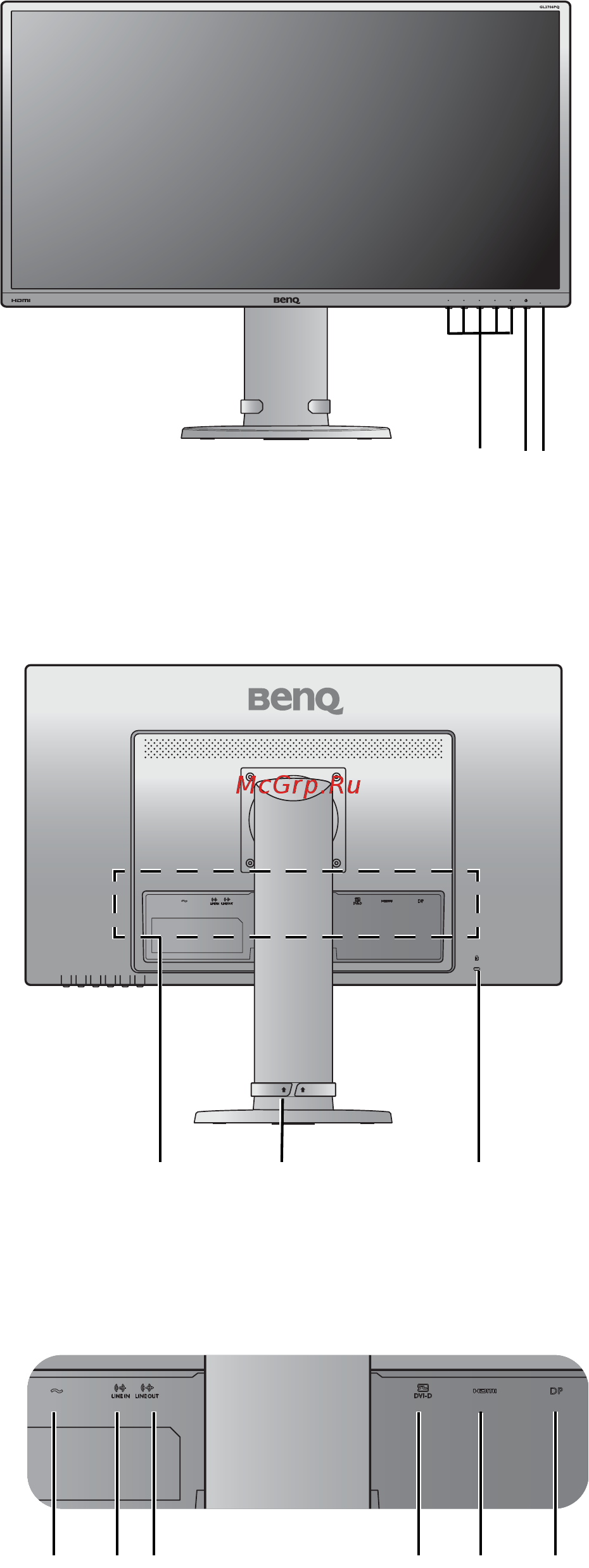 Benq GL2706PQ [7/38] Знакомство с вашим монитором
