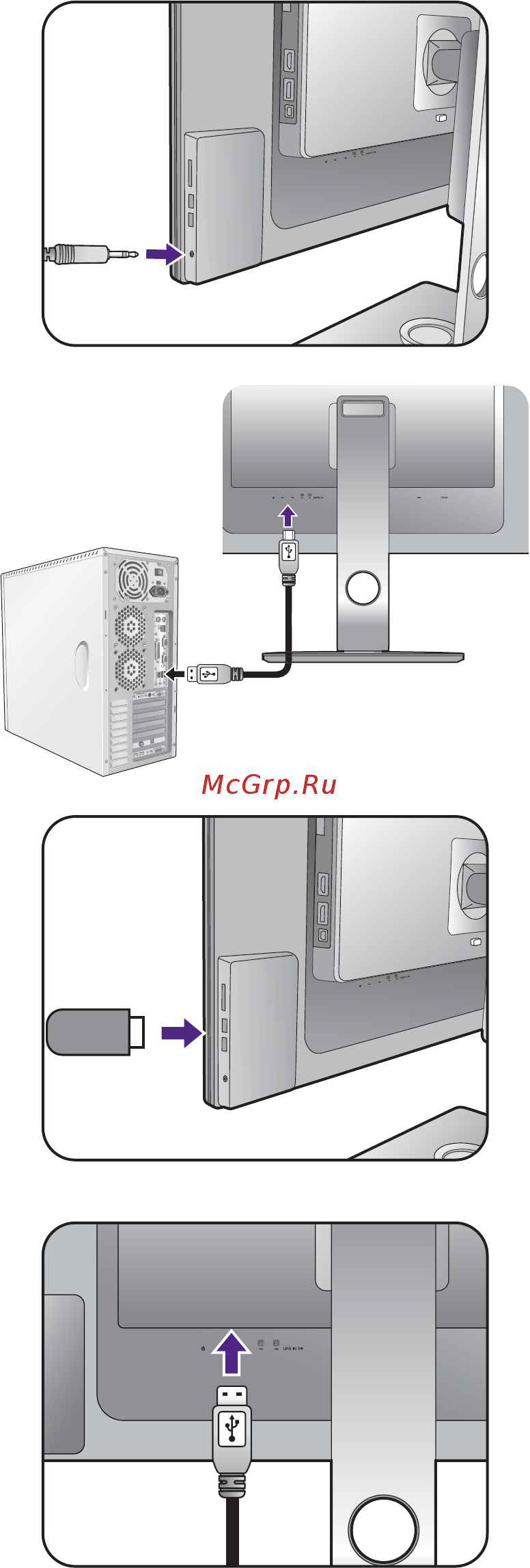 Benq PD3200U [15/66] Подключите устройства usb