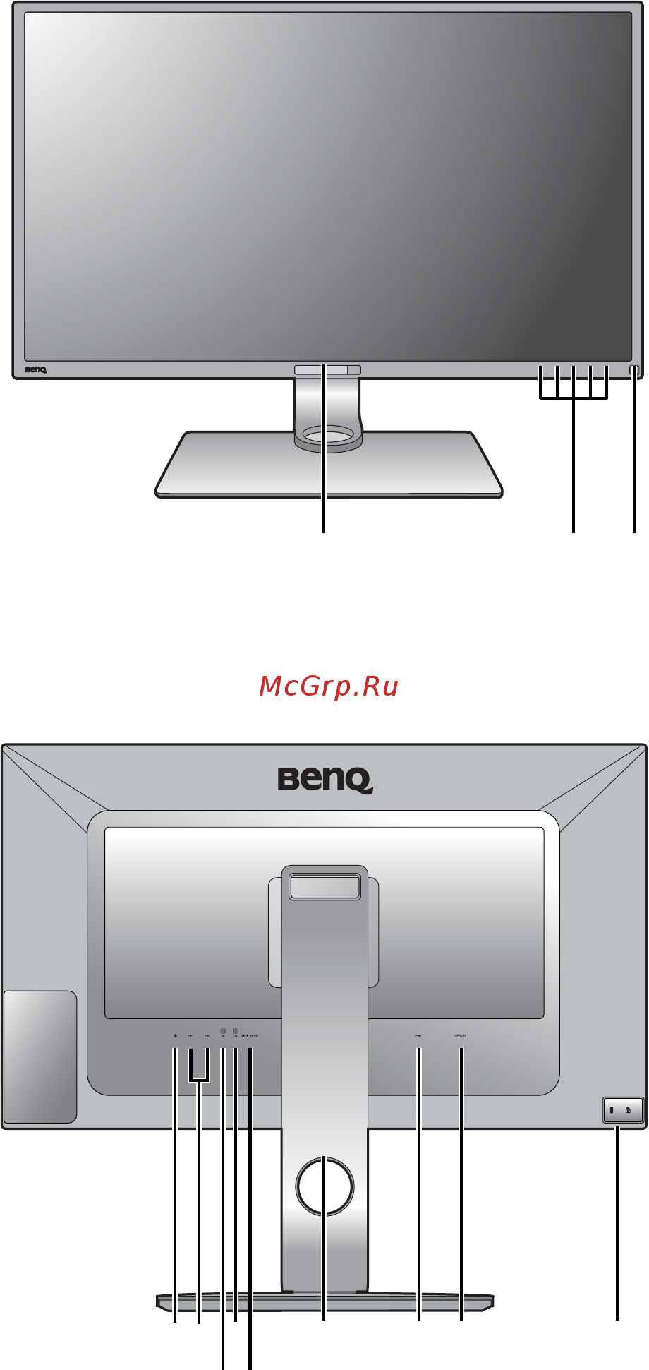 Benq PD3200U [8/66] Начальные сведения о мониторе