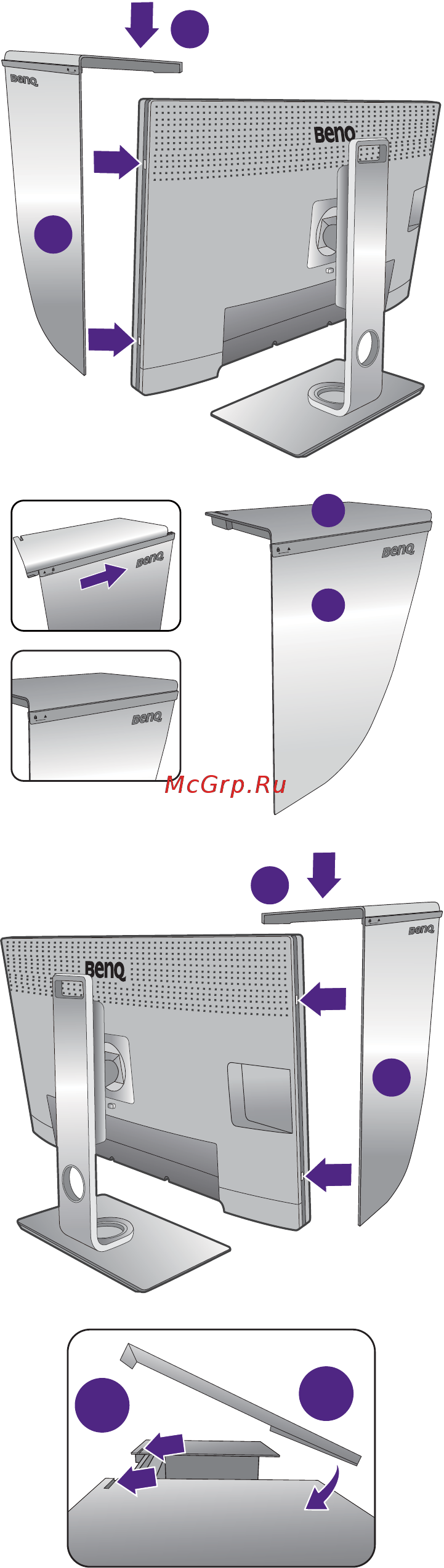 Benq SW320 [17/56] Прикрепите к правой стороне монитора