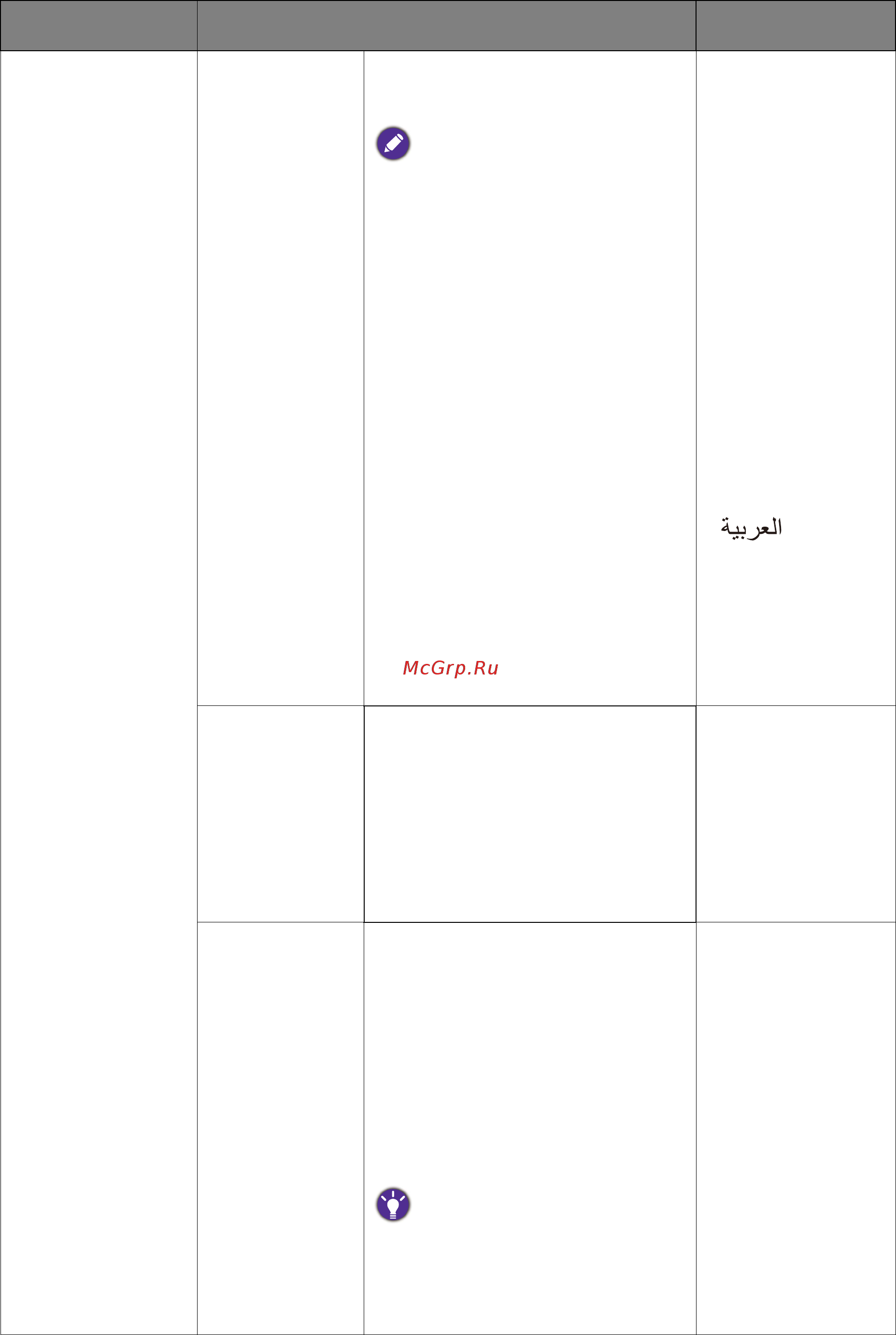 Benq SW320 Инструкция по эксплуатации онлайн [50/56] 243015