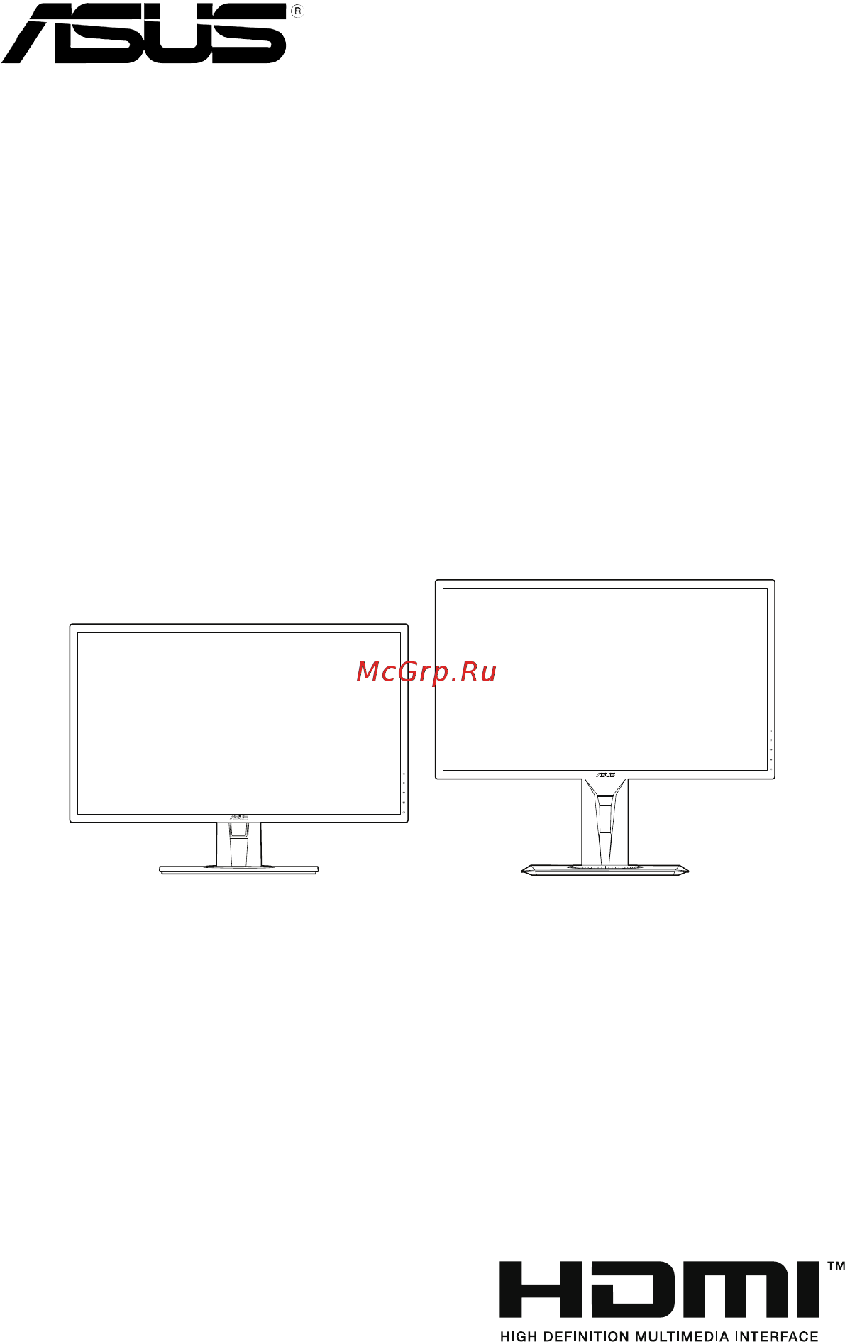Asus VG245H Инструкция по эксплуатации онлайн