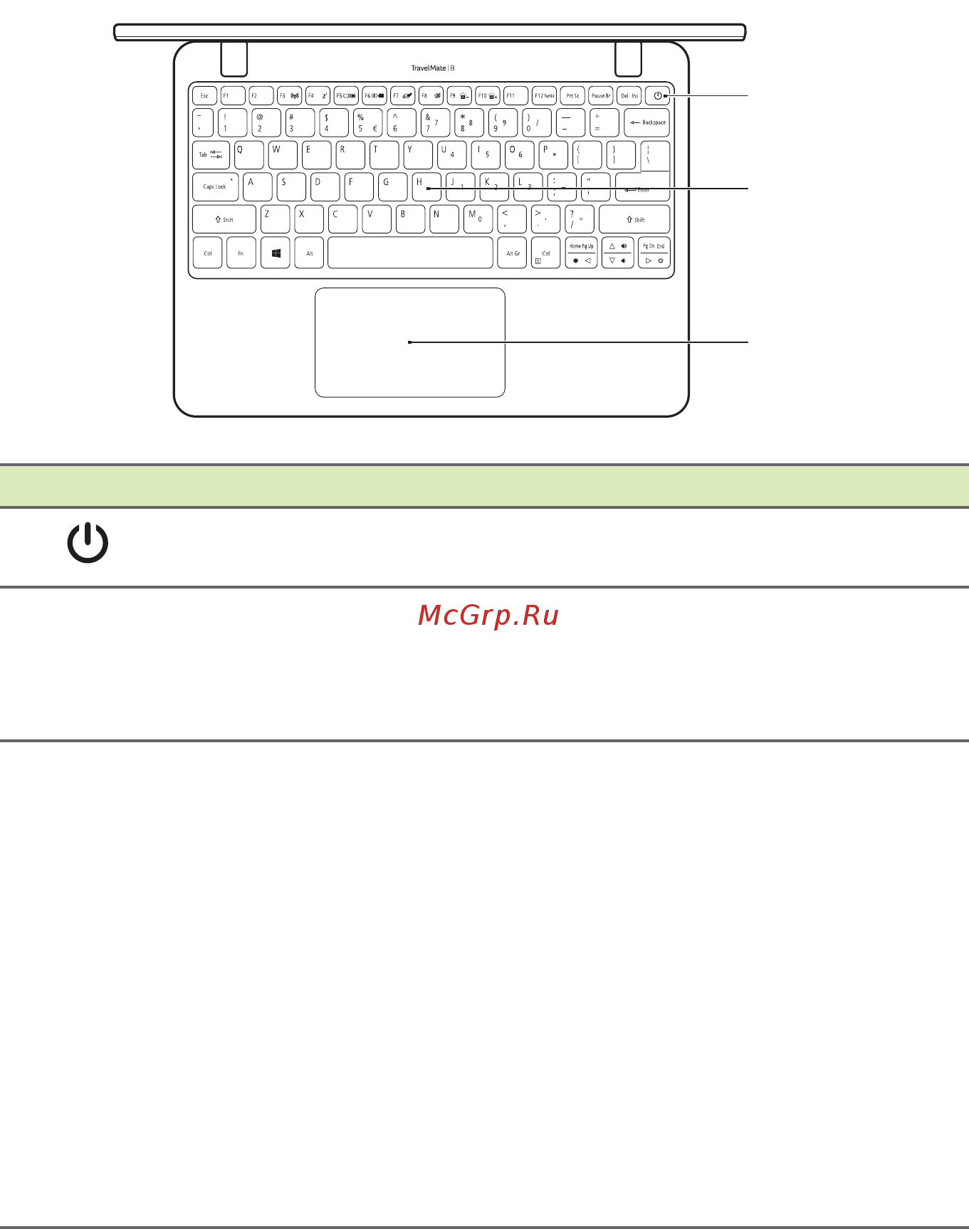 Acer TMB117-M NX.VCHER.009 [11/103] Вид клавиатуры