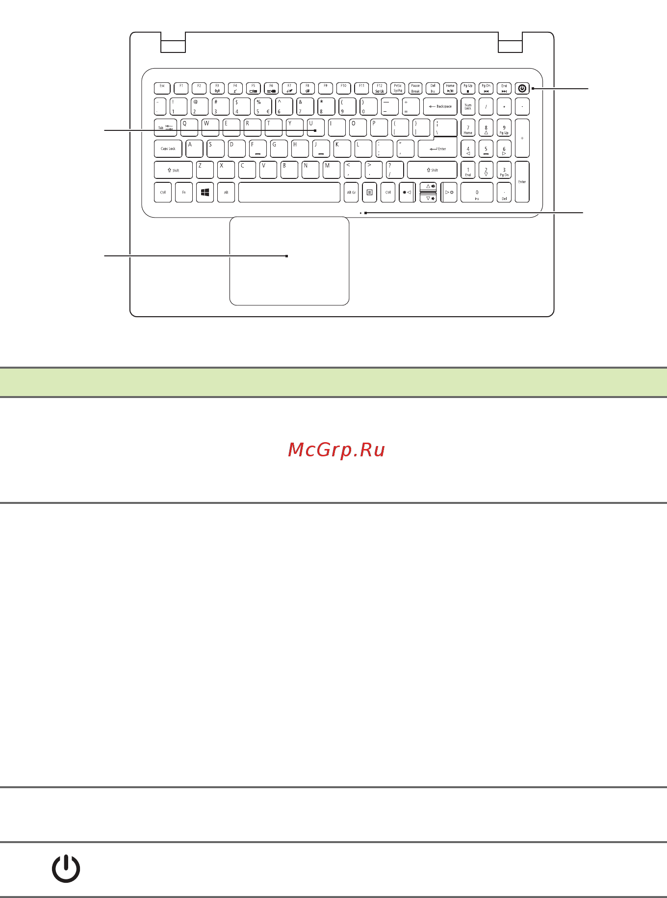Acer Extensa EX2520-51D5 NX.EFBER.003 [11/126] Вид клавиатуры