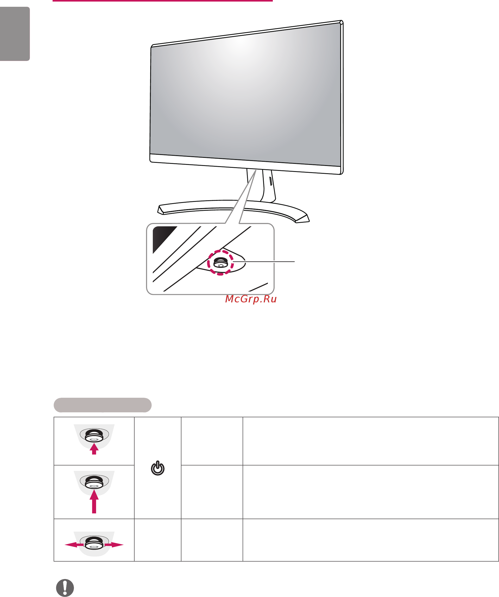 LG 34UM59-P [6/28] Описание компонентов и кнопок