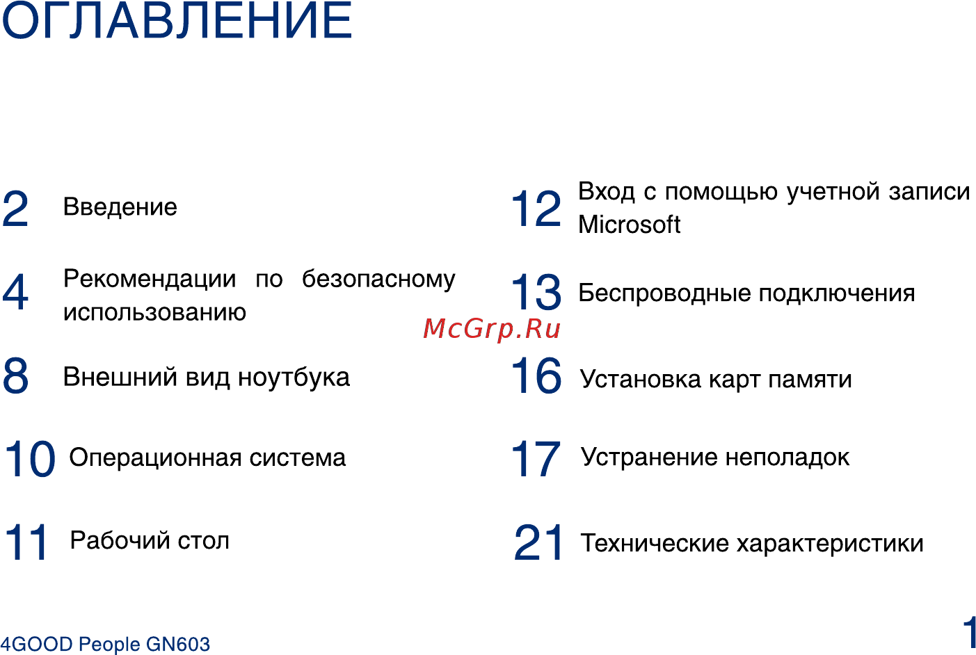 4good People GN603 Blue Инструкция по эксплуатации онлайн