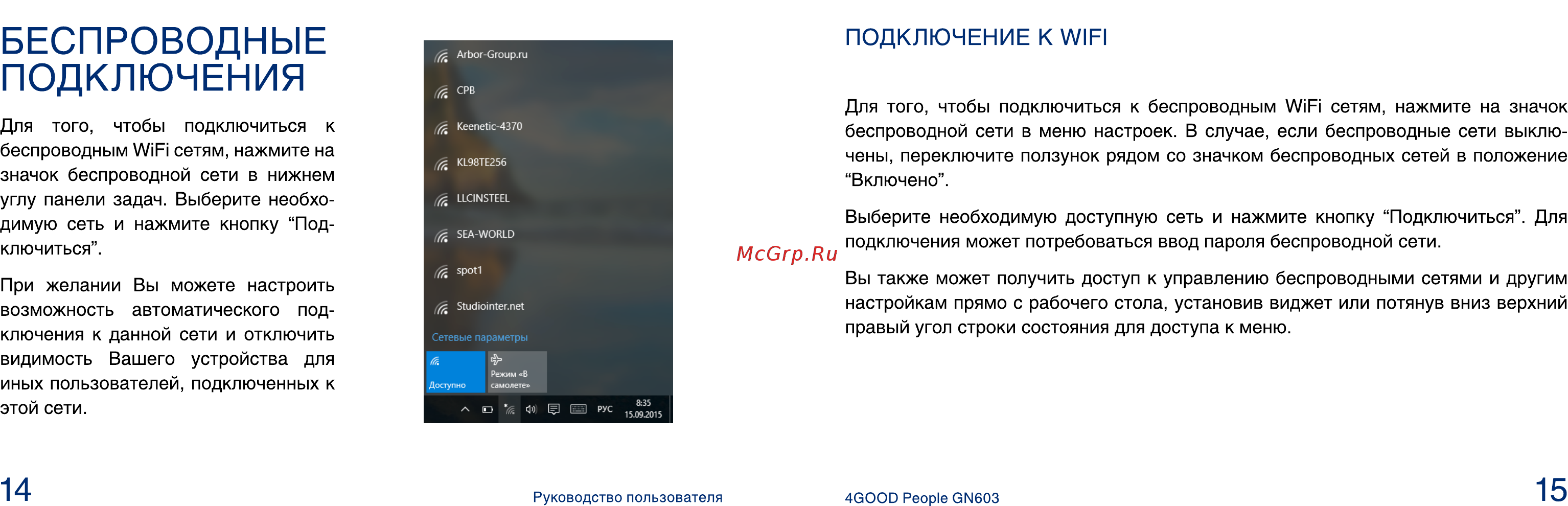 4good People GN603 Blue [8/13] Беспроводные подключения