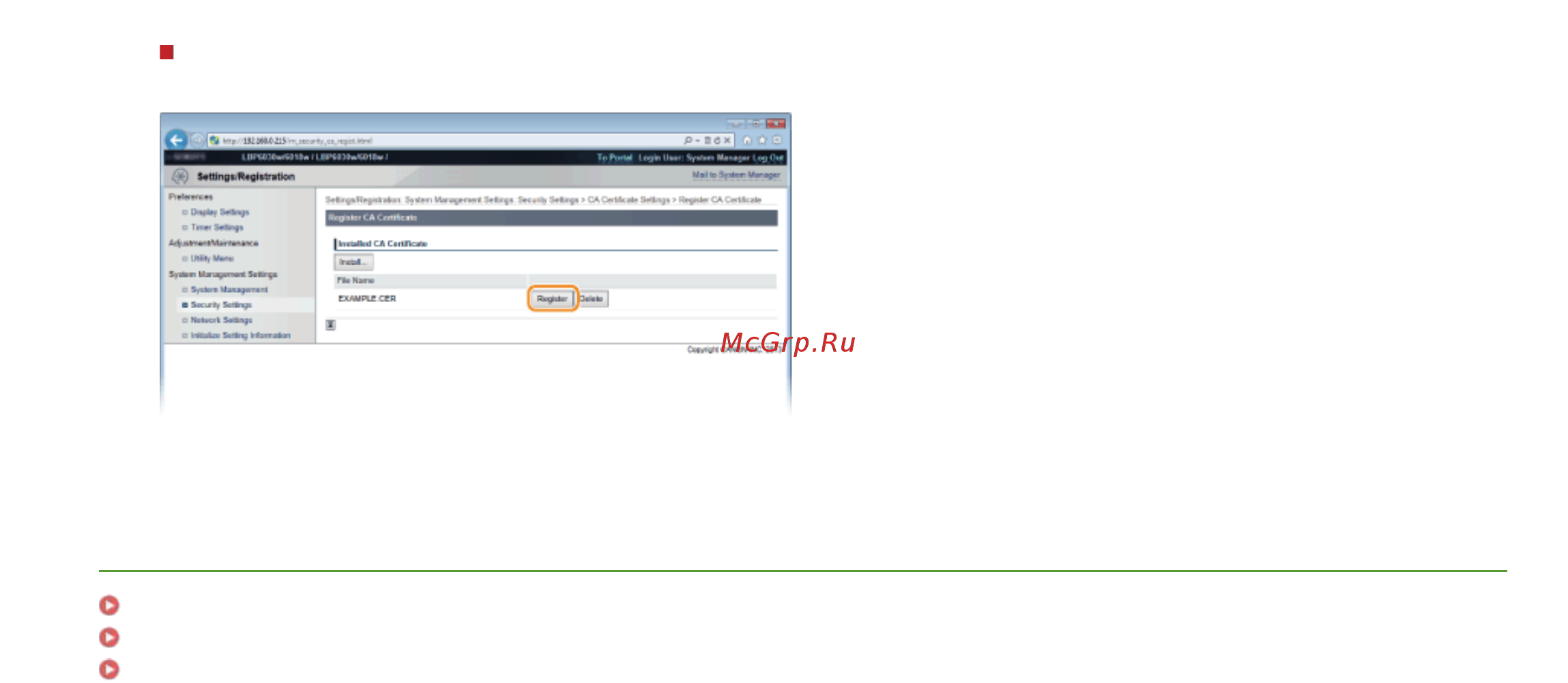 Canon imageCLASS LBP6030W Инструкция по эксплуатации онлайн [119/0] 879430