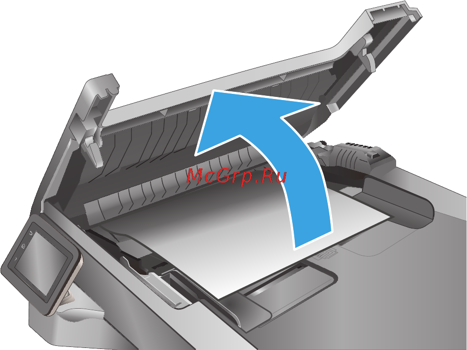 HP LaserJet Pro MFP M426dw [181/196] Очистите ролики подачи и разделительную пластину устройства подачи документов