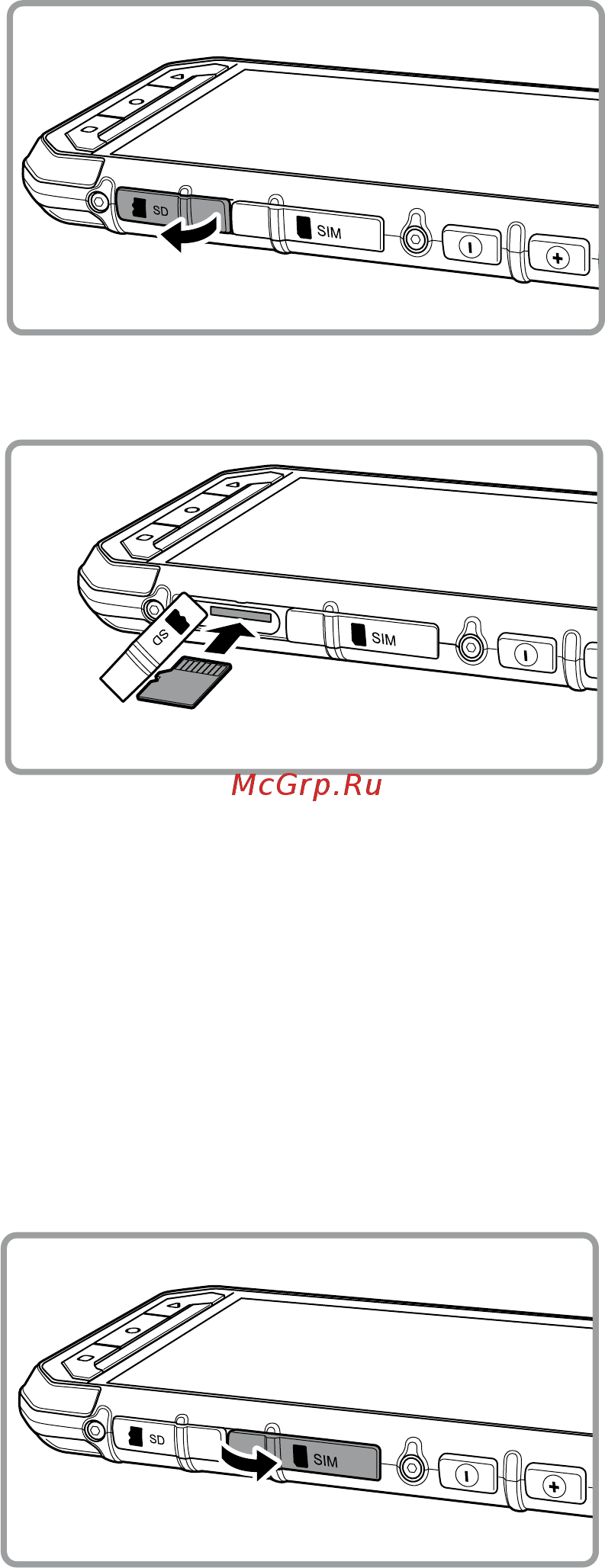 CAT S30 Black [7/51] Установка карты или карт nano sim