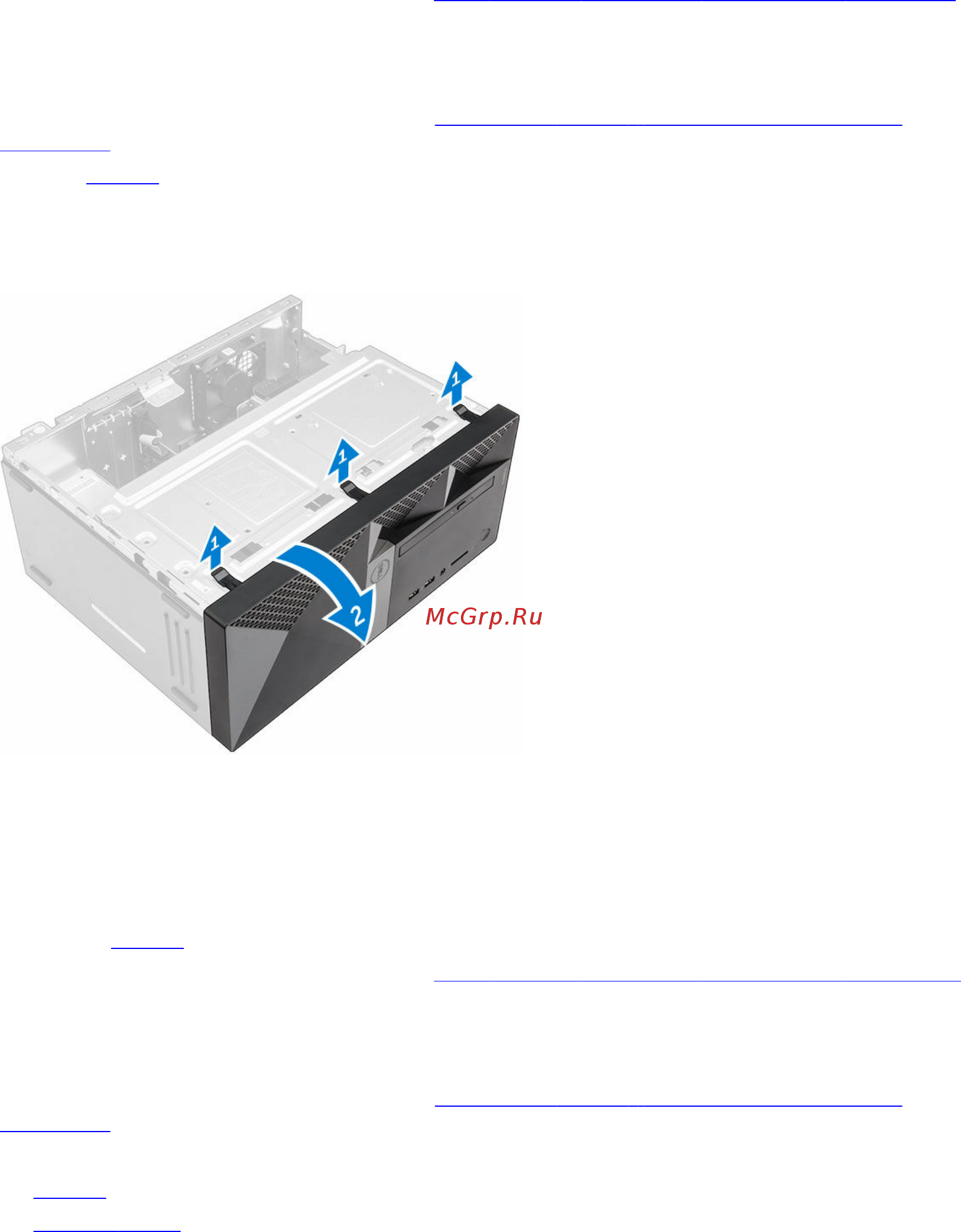 Dell Vostro 3650-8698 [9/38] Снятие лицевой панели