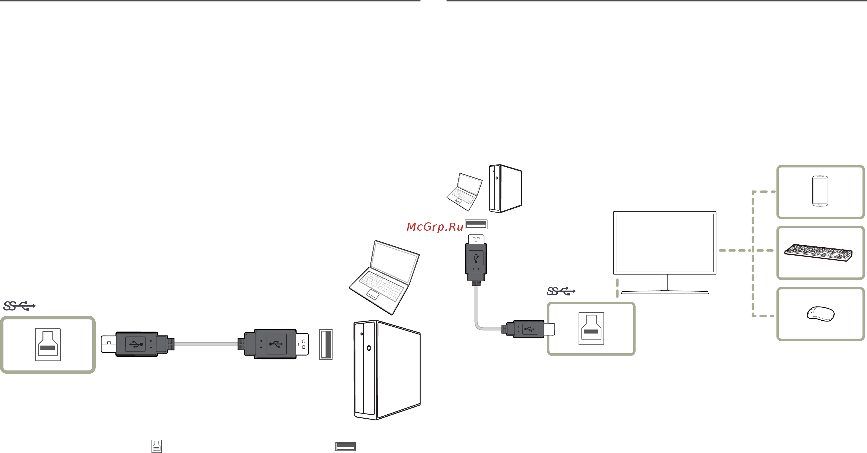 Samsung U28H750UQI [28/57] Подключение монитора к компьютеру в качестве usb концентратора u32h850um