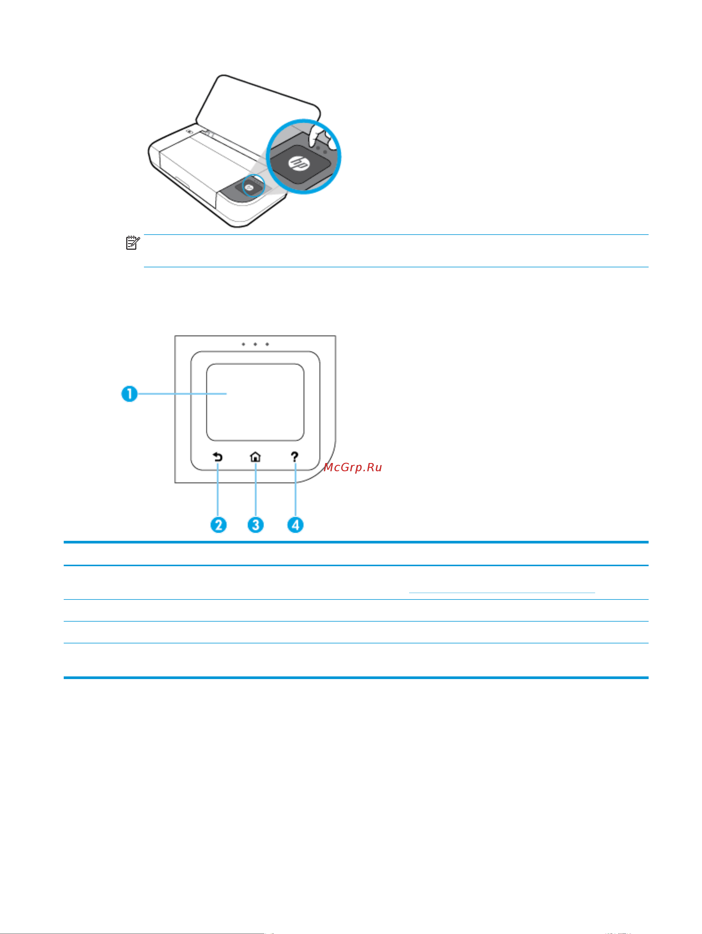 HP OfficeJet Mobile 252 N4L16C [20/118] Значки дисплея панели управления принтера