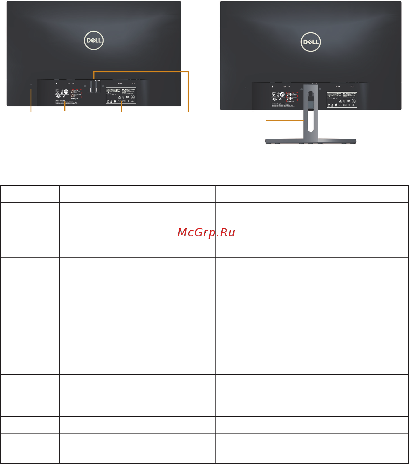 Dell S2318HN [9/49] Вид сзади