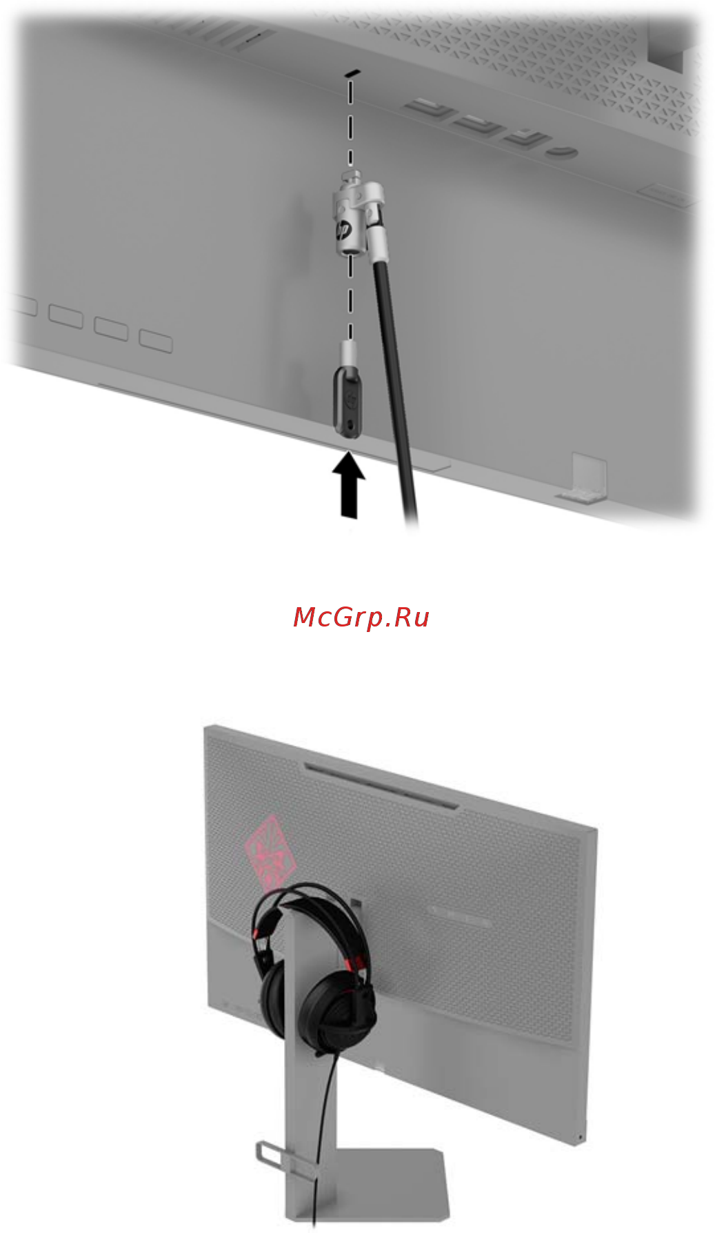 HP OMEN 27 (Z4D33AA) [17/33] Установка замка безопасности