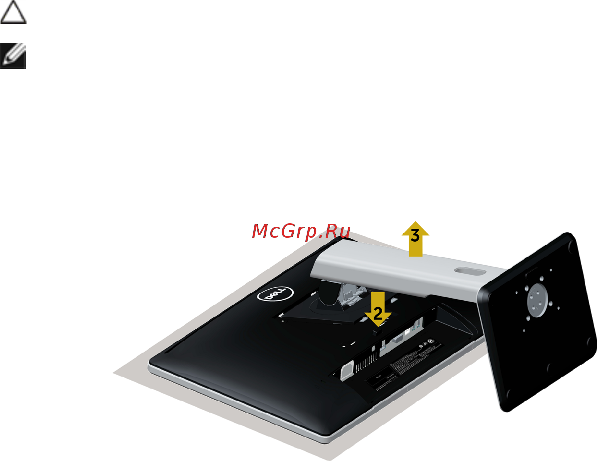 Dell P2016 210-AFOQ [23/52] Снятие подставки монитора