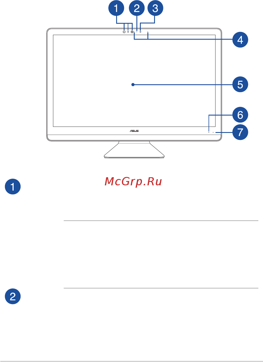 Asus Zen AiO ZN270IEGK-RA014T [19/76] Ик камера на некоторых моделях встроенная камера поддерживает распознавание лица при использовании windows hello