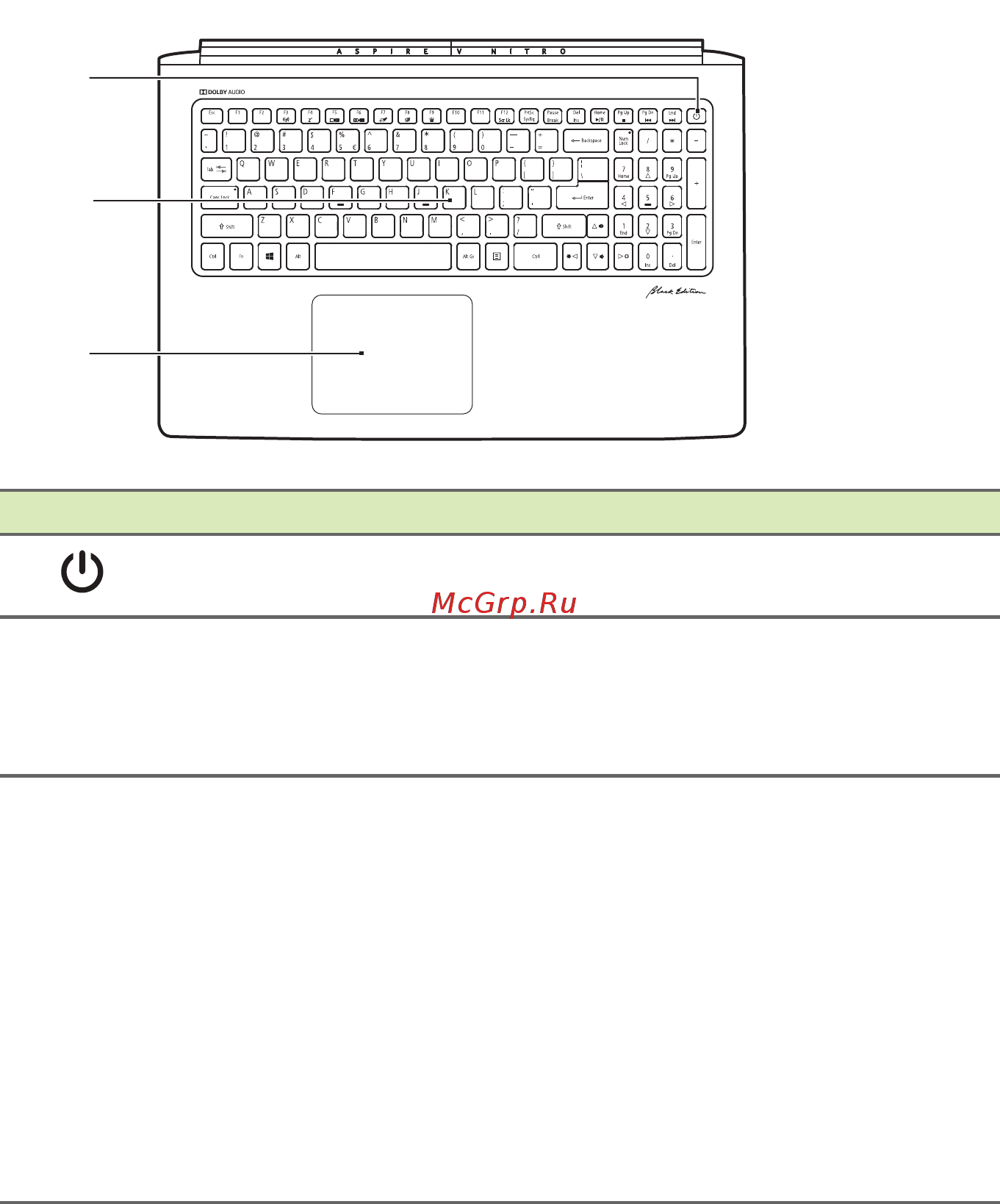Acer Aspire VN7-593G-72RP NH.Q24ER.008 [11/90] Вид клавиатуры