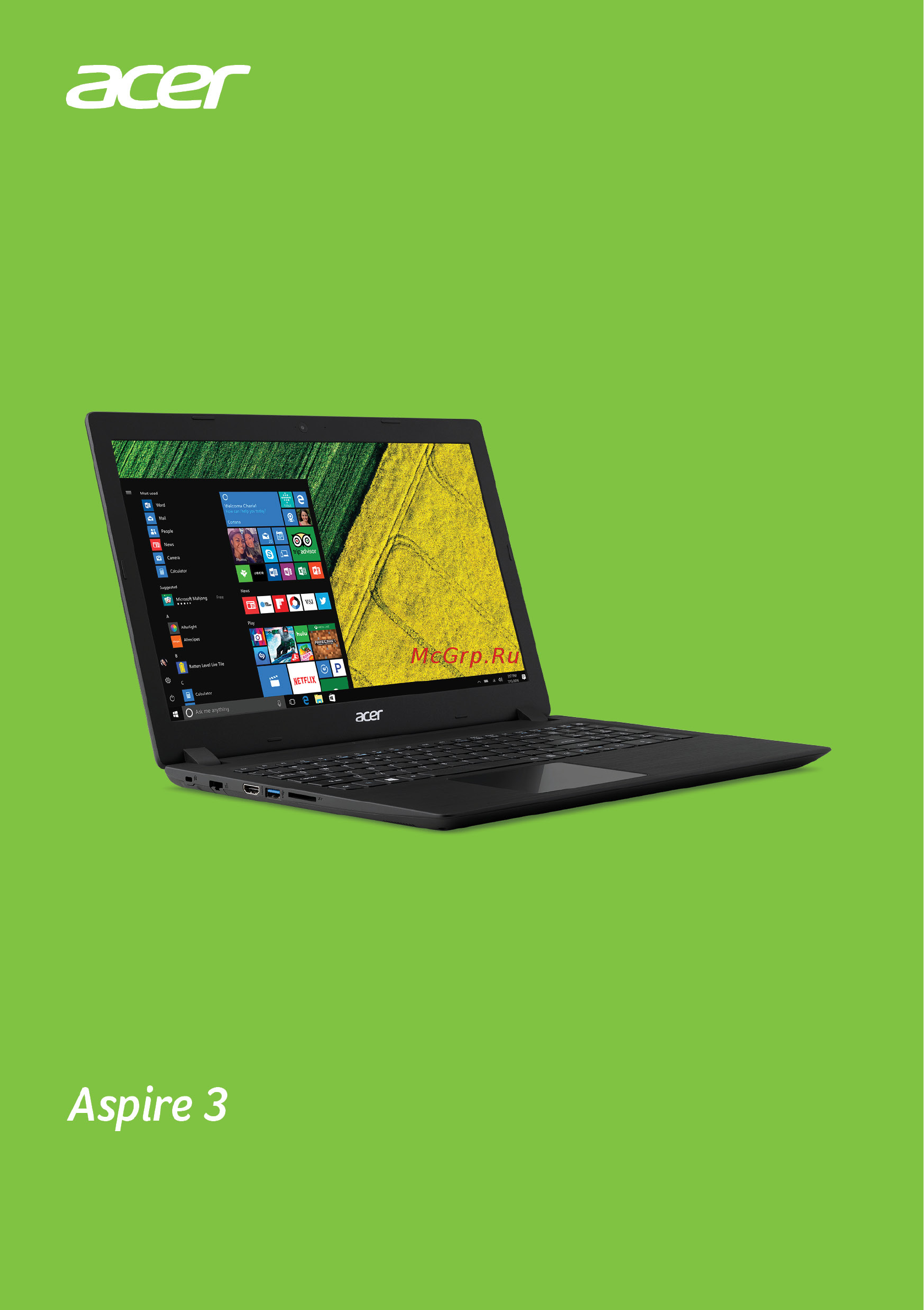 Acer Aspire 3 A315-31 NX.GR4ER.001 Инструкция по эксплуатации онлайн