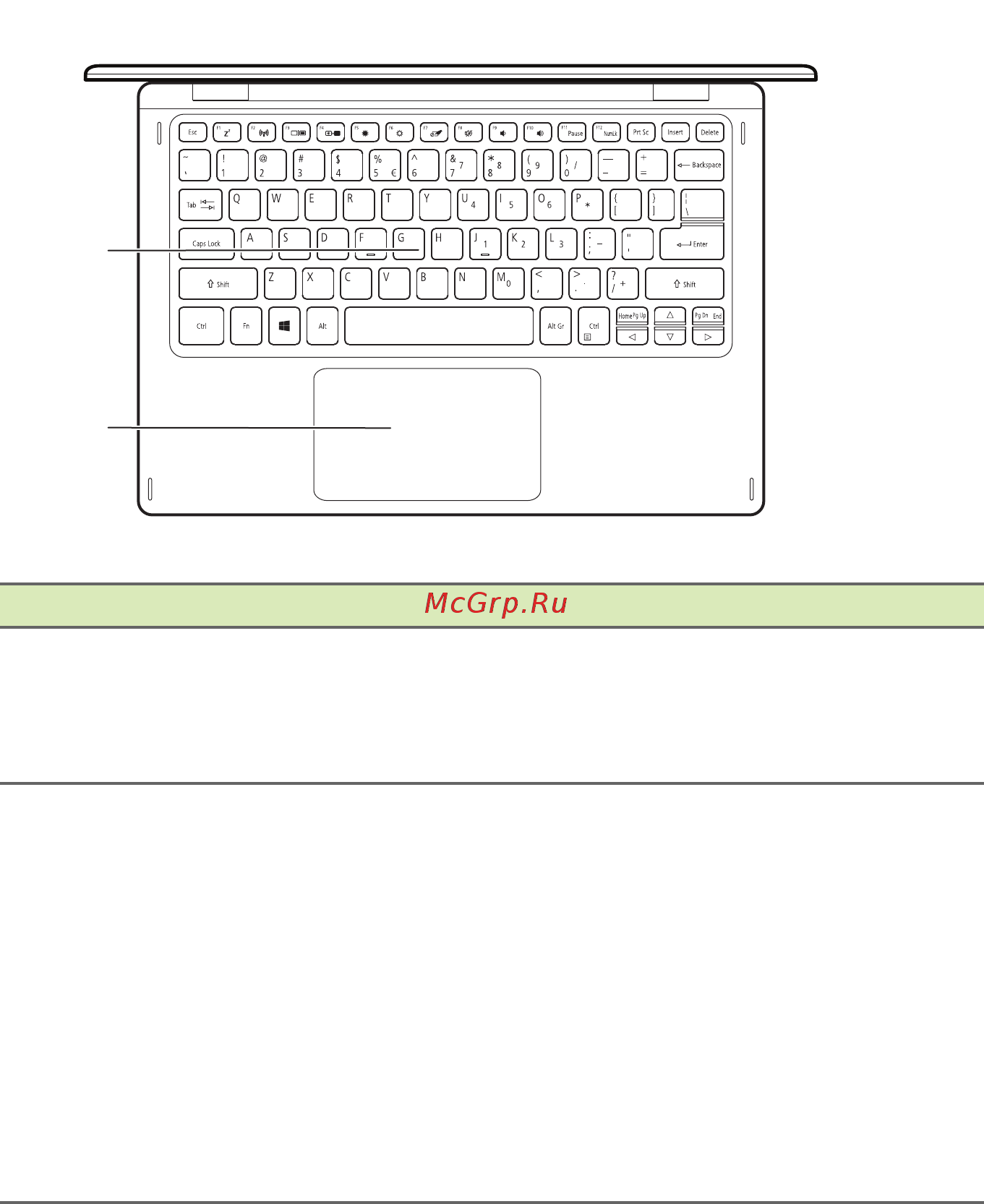 Acer Spin 1 SP111-32N NX.GRMER.001 [11/83] Вид клавиатуры